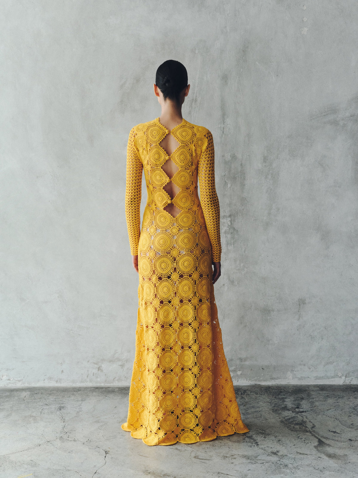 Siula Crochet Maxi Dress | Yellow | Pre-Order