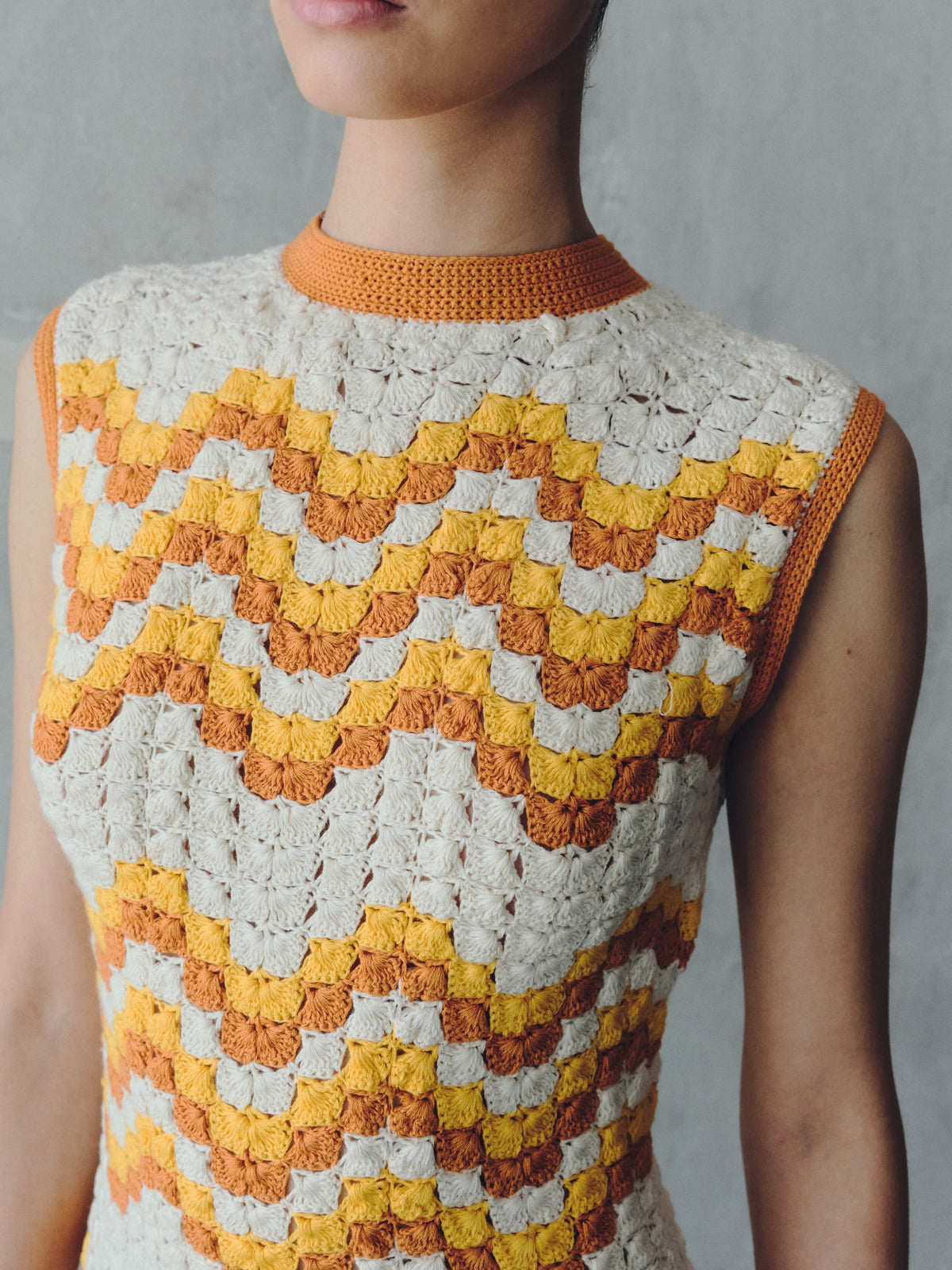 Huayna Crochet Maxi Dress | Yellow - Orange