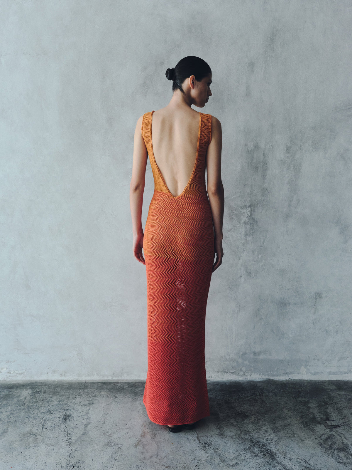 Alpamayo Sleeveless Maxi Dress | Tangerine - Orange
