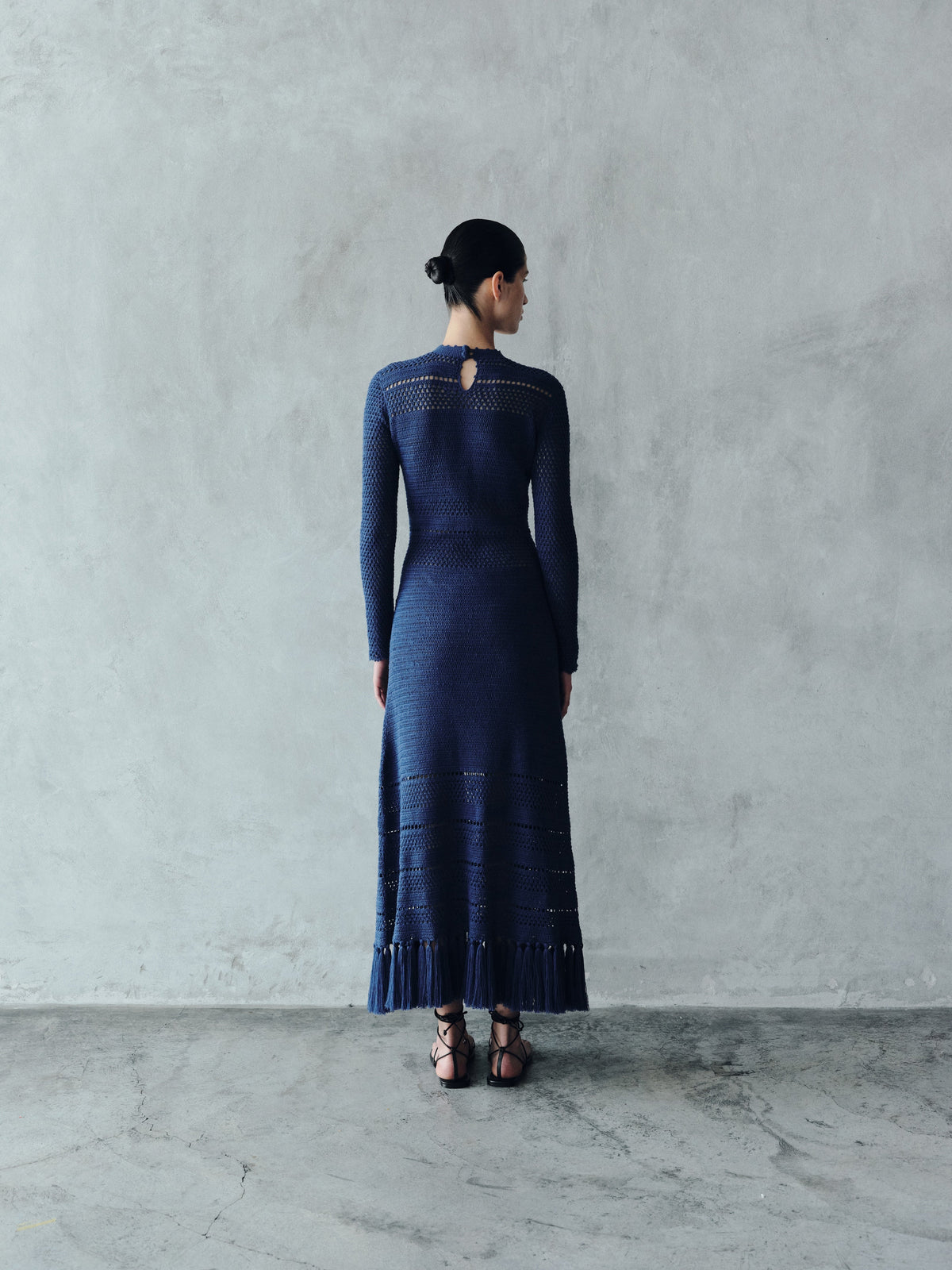 Nauta Crochet Midi Dress | Electric Blue