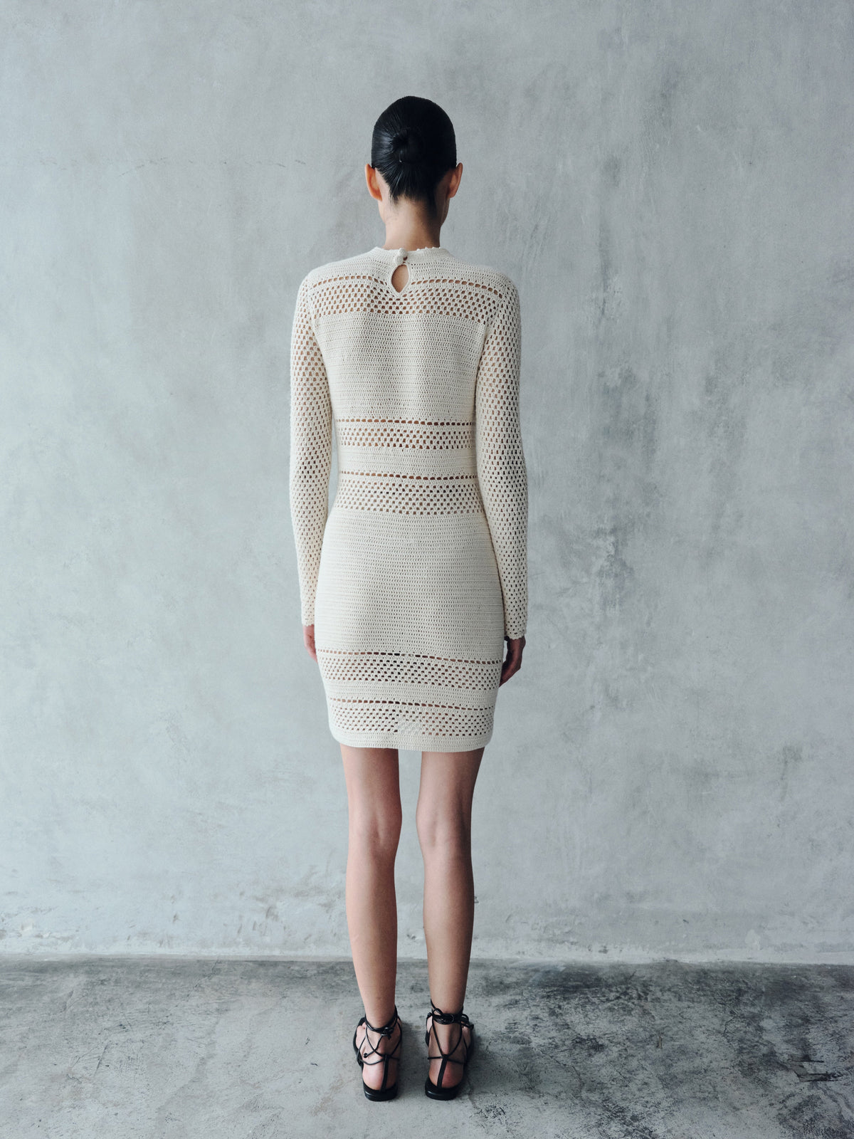 Nauta Crochet Mini Dress | Ivory