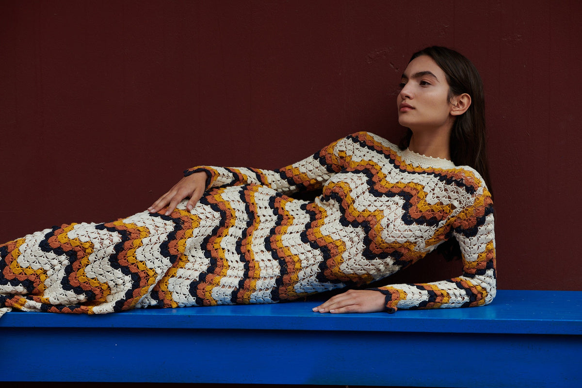 Abanico Hand Crocheted Dress | Pre Order
