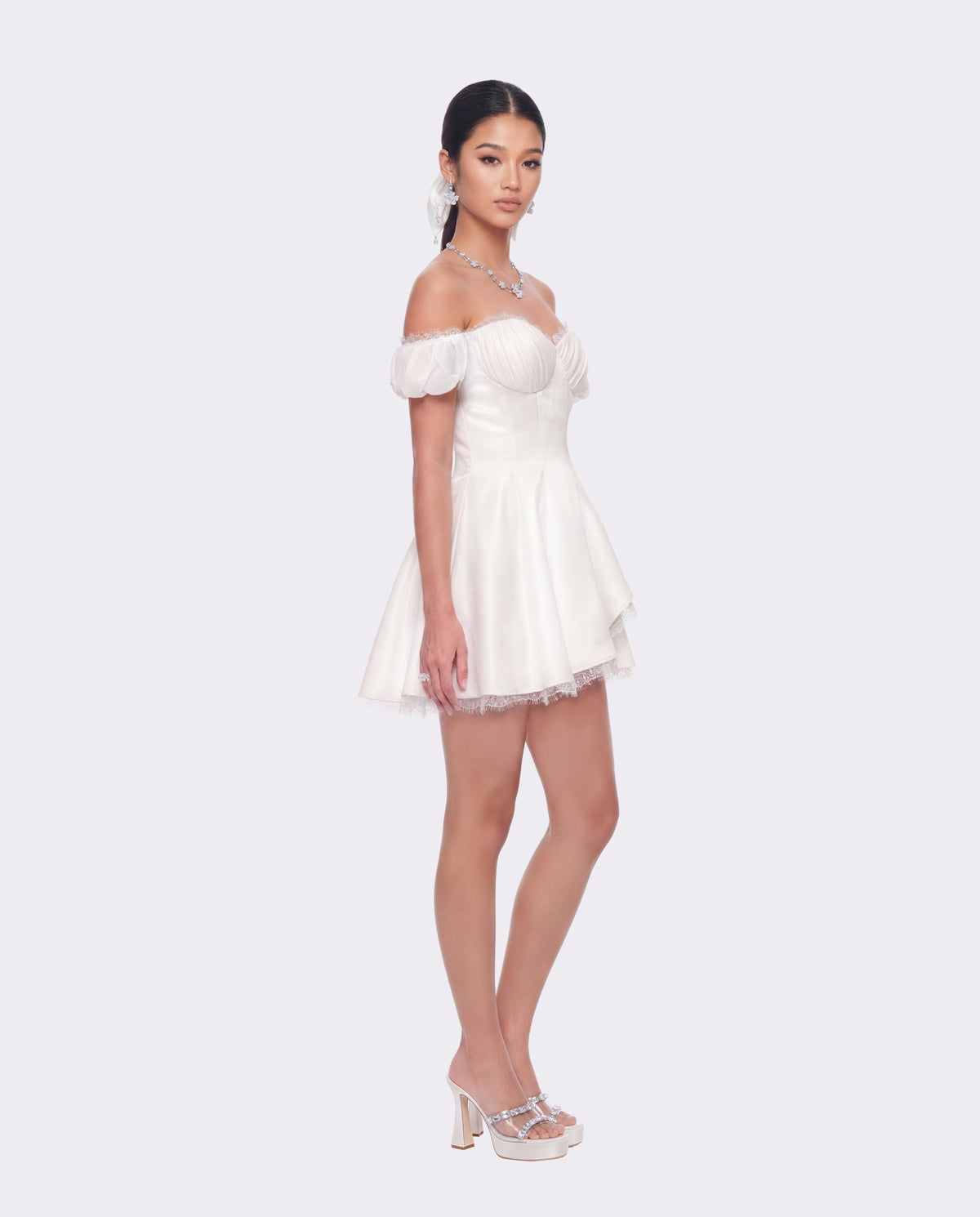 Daniella Off-Shoulder White Dress