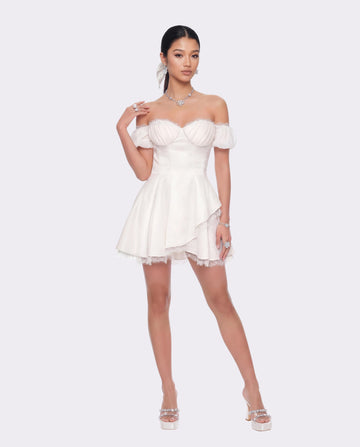 Daniella Off-Shoulder White Dress