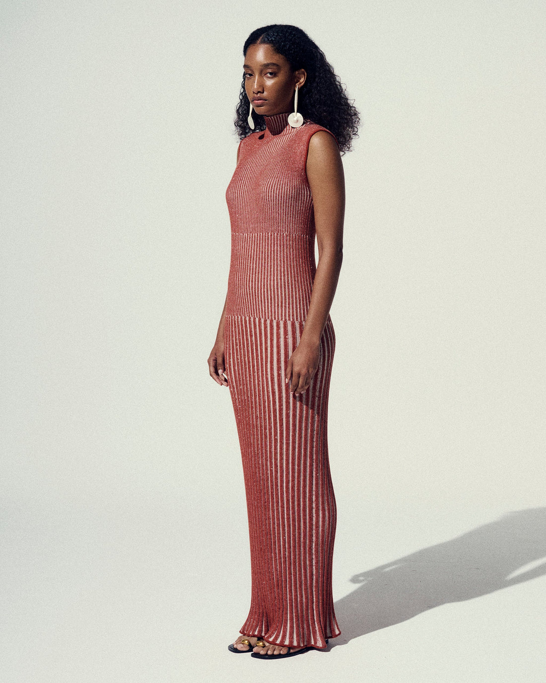 Golfo Maxi Dress | Brown-Tobacco