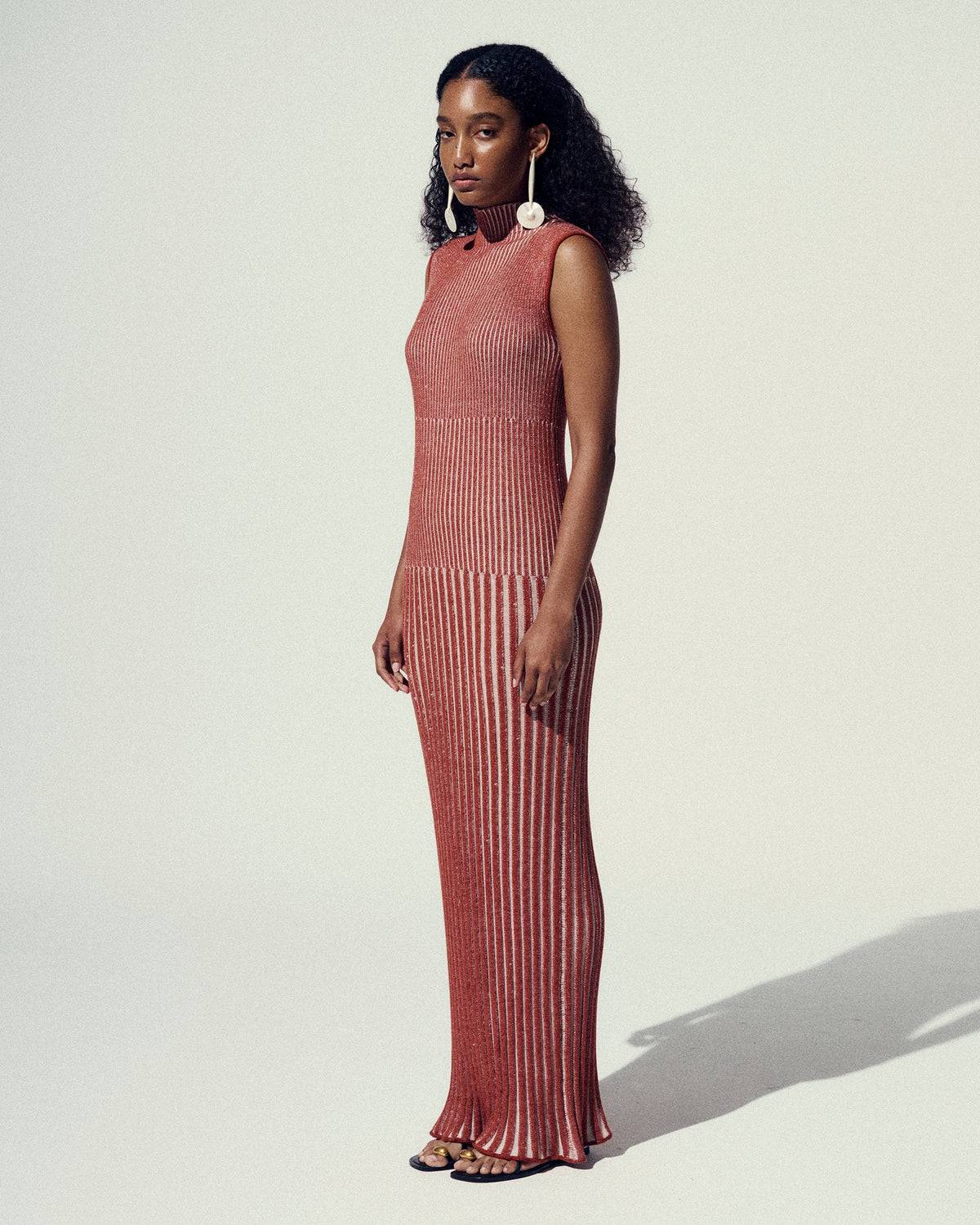 Golfo Maxi Dress | Brown-Tobacco