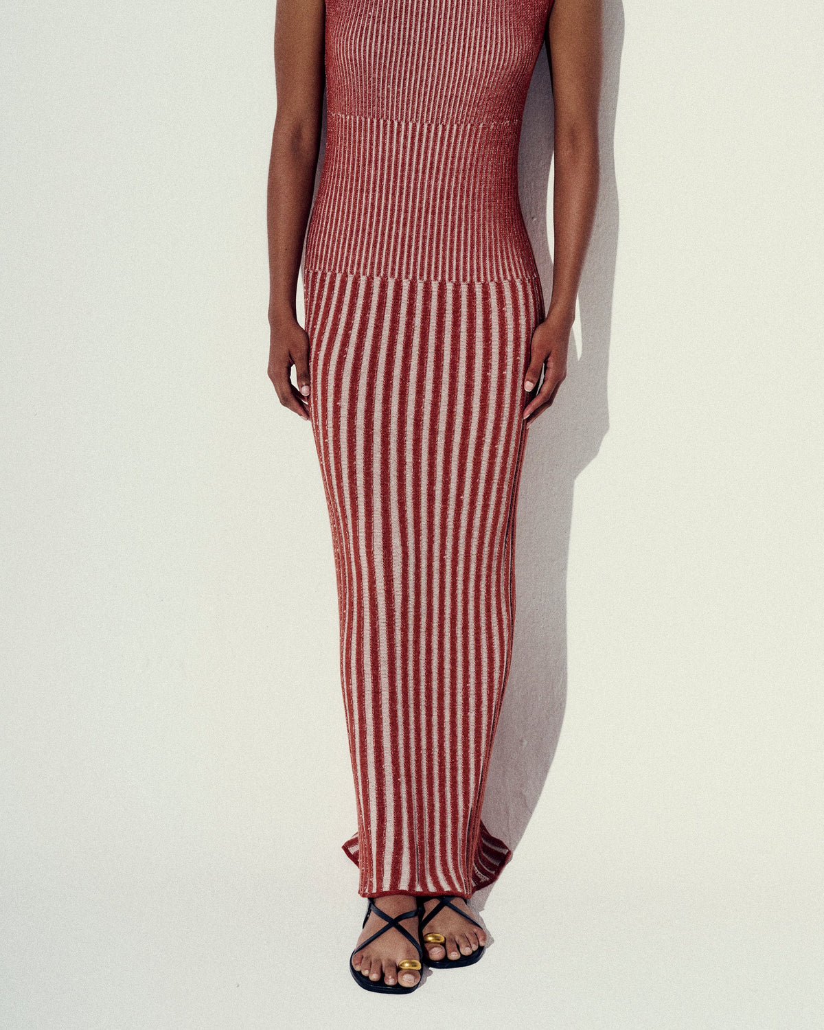 Golfo Maxi Dress | Brown-Tobacco
