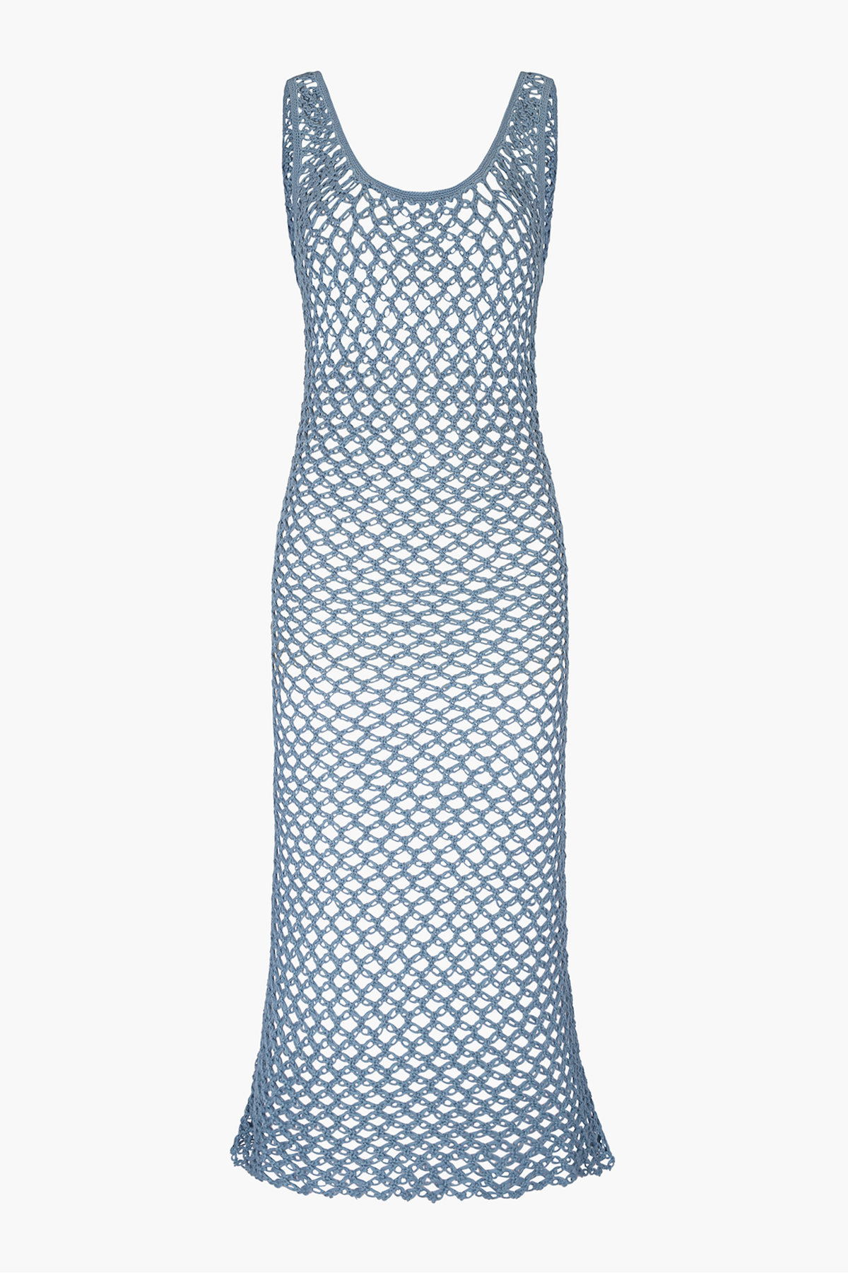 Illapa Crochet Midi Dress | Light Blue