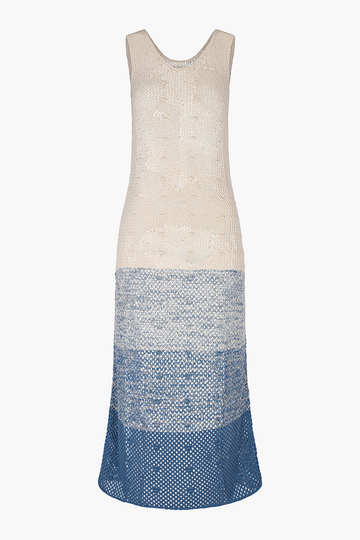 Litoral Dress | Ivory / Sky Blue