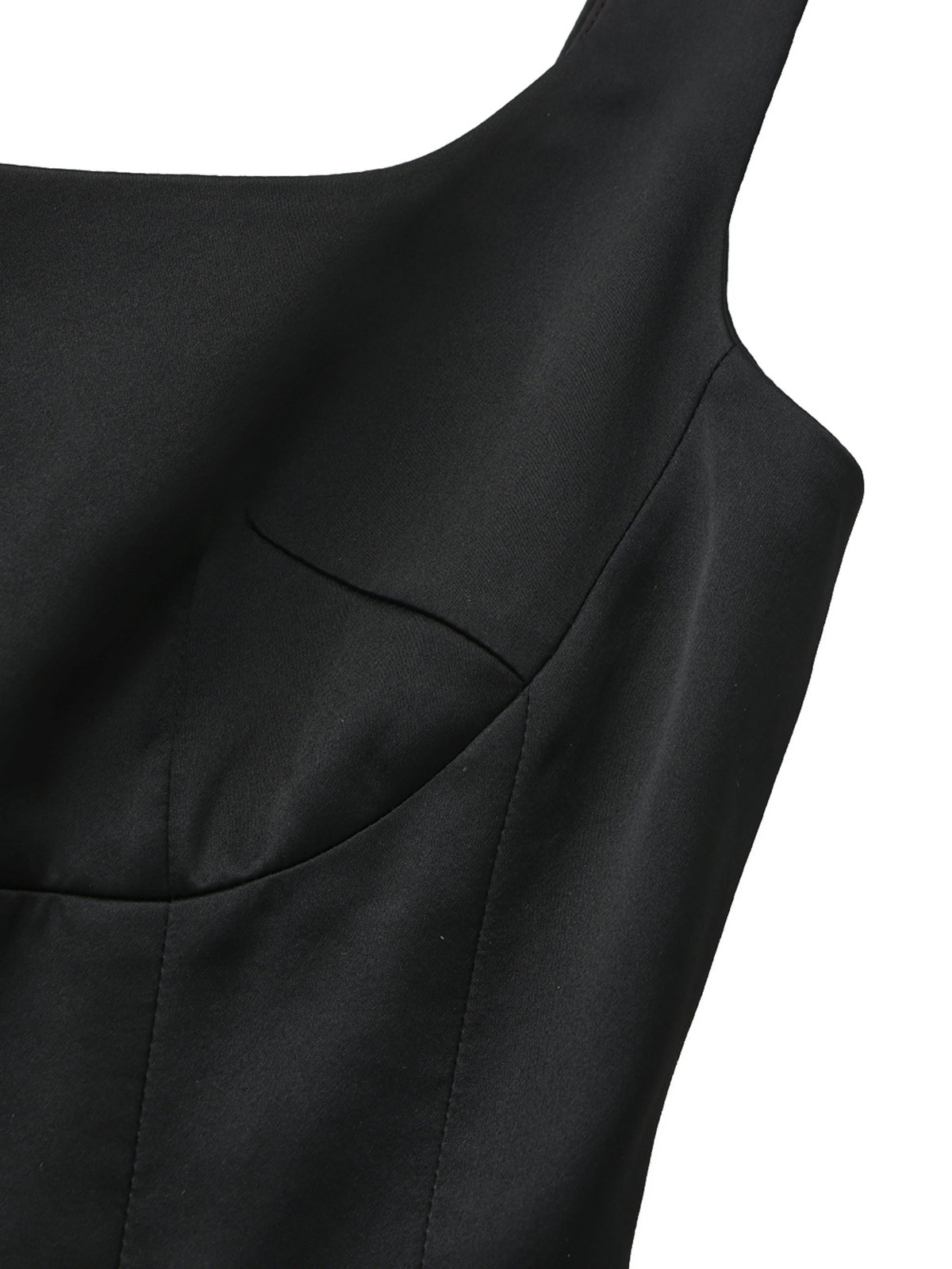 Lauren Satin Black Dress