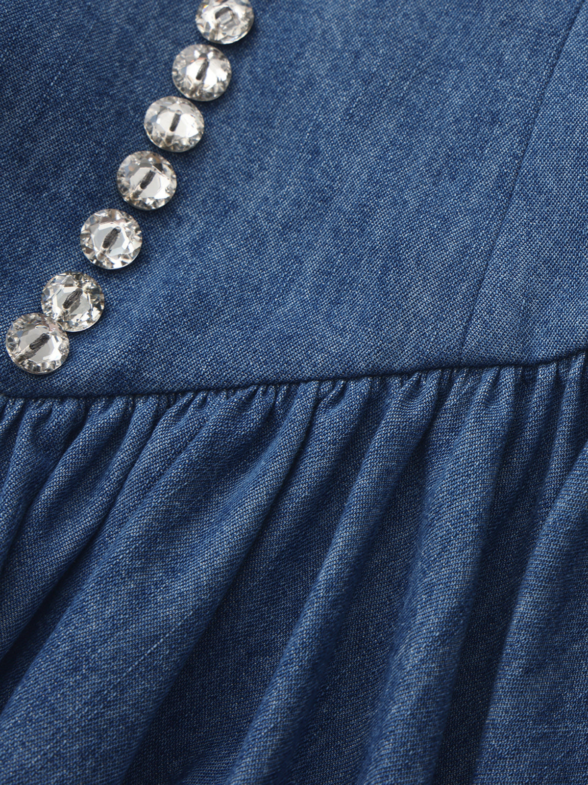Isabela Off-Shoulder Blue Dress