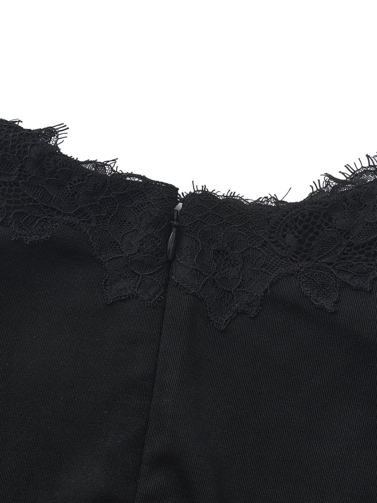 Adriana Lace High-Slit Black Acetate Dress (Final Sale)