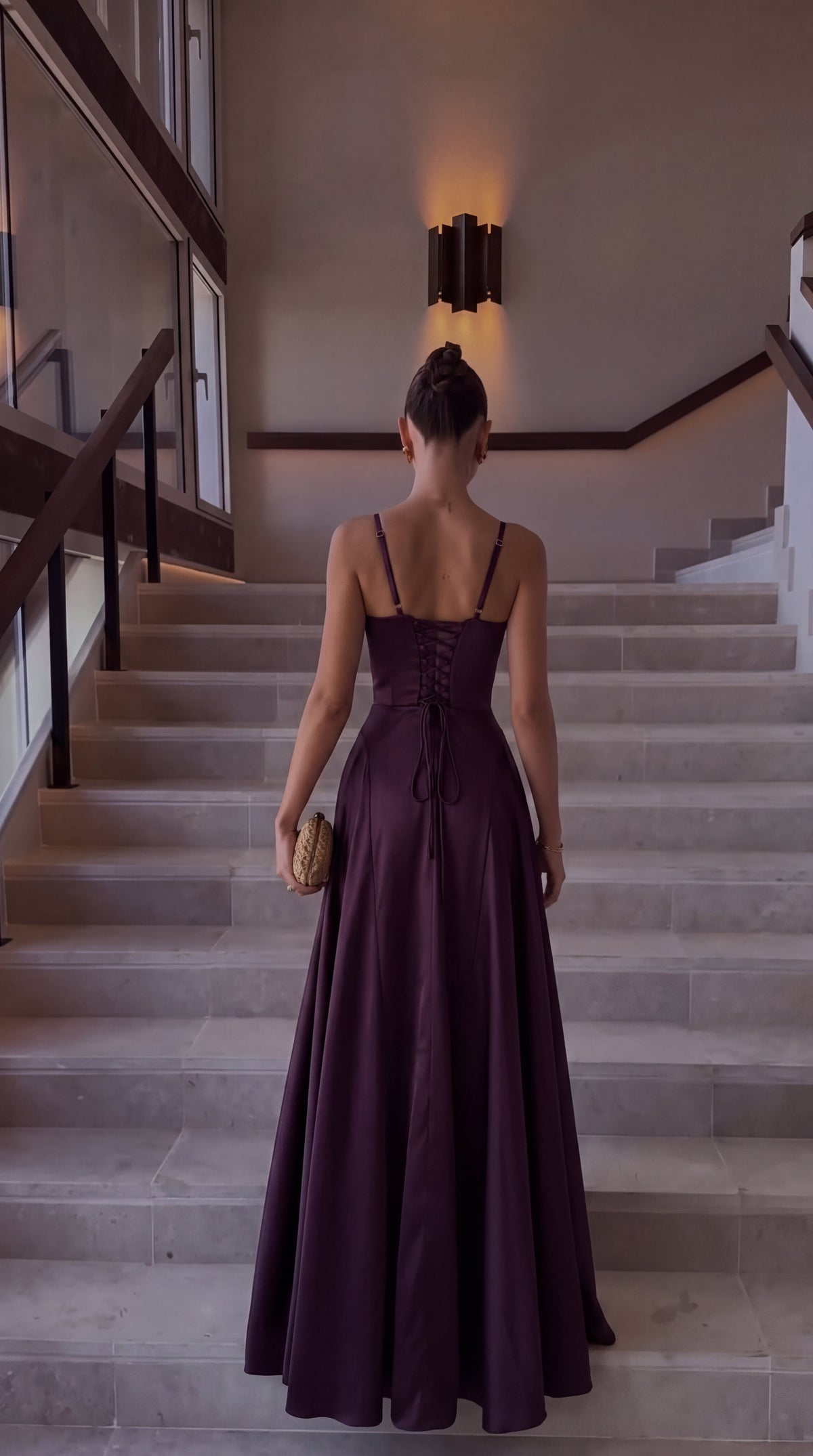 Ailsa | Women's Formal Satin Autumn Wedding Guest Maxi Dress