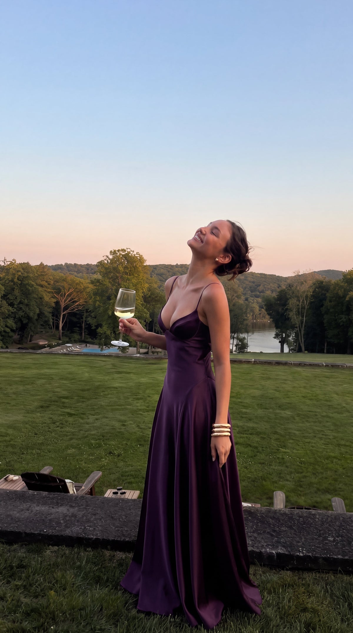 Ailsa | Women's Formal Satin Autumn Wedding Guest Maxi Dress
