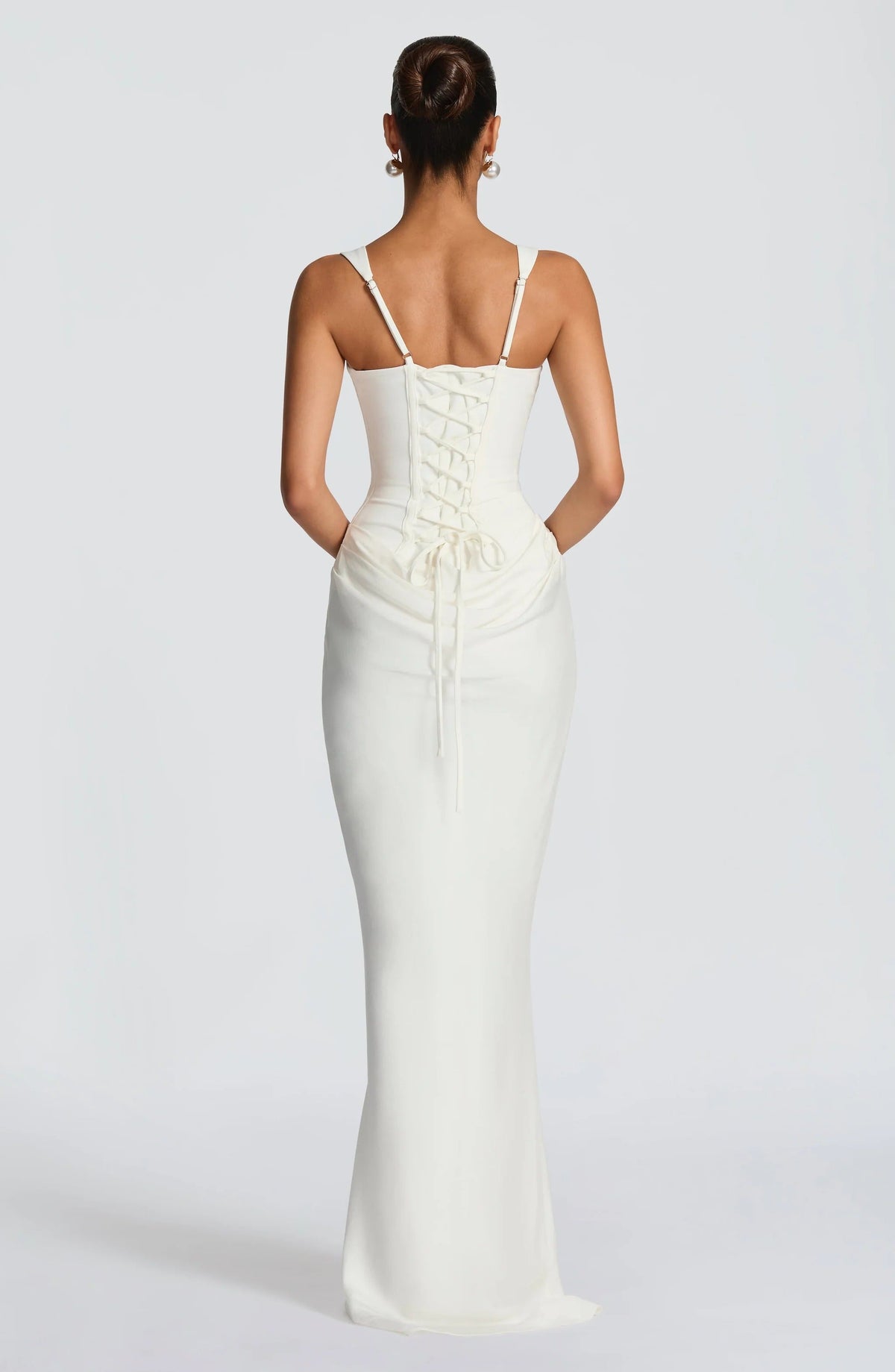Alina | Women's Sleeveless Bodycon Corset Maxi Wedding Guest Dress
