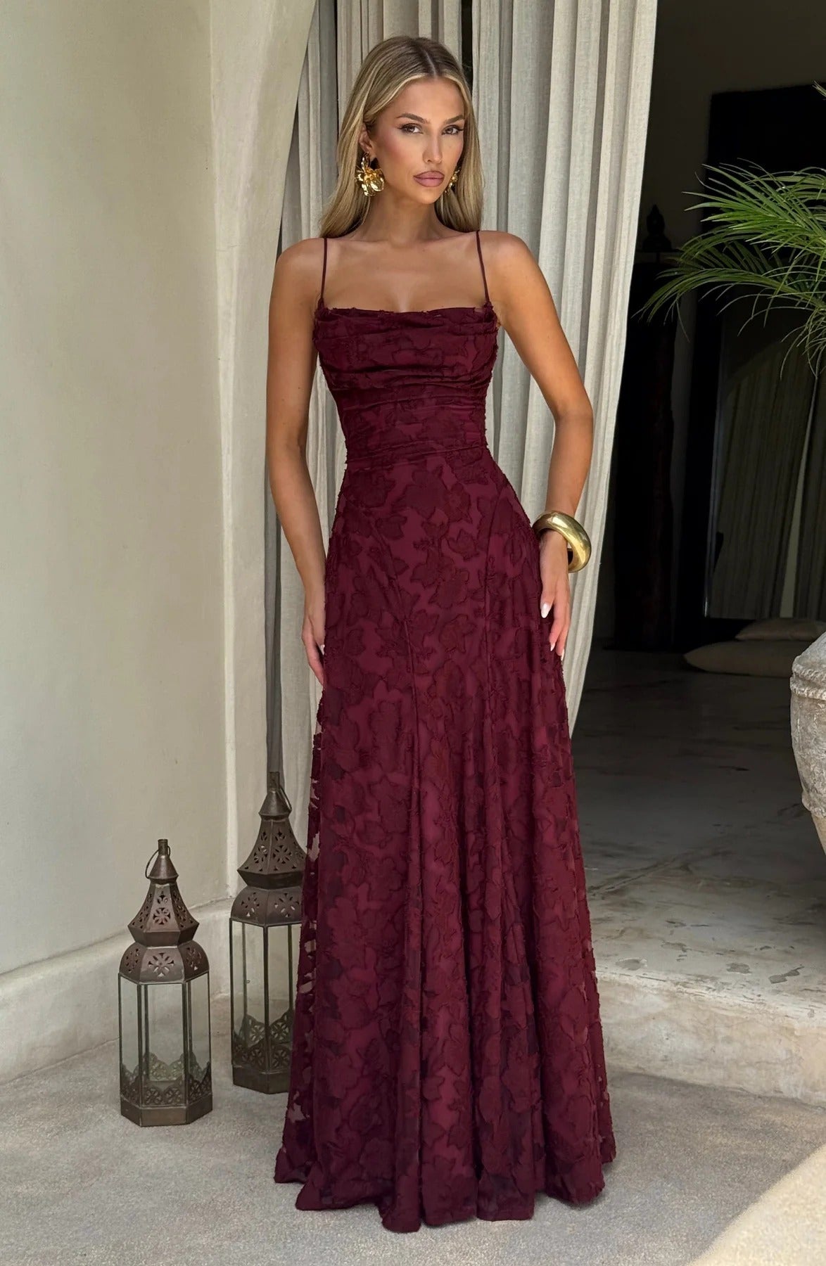 Briar | Women's Floral Sleeveless Maxi Autumn Wedding Guest Dress