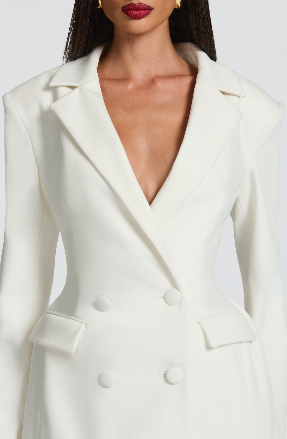 Finley | Women's Structured Double-Breasted Mini Elegant Blazer Dress