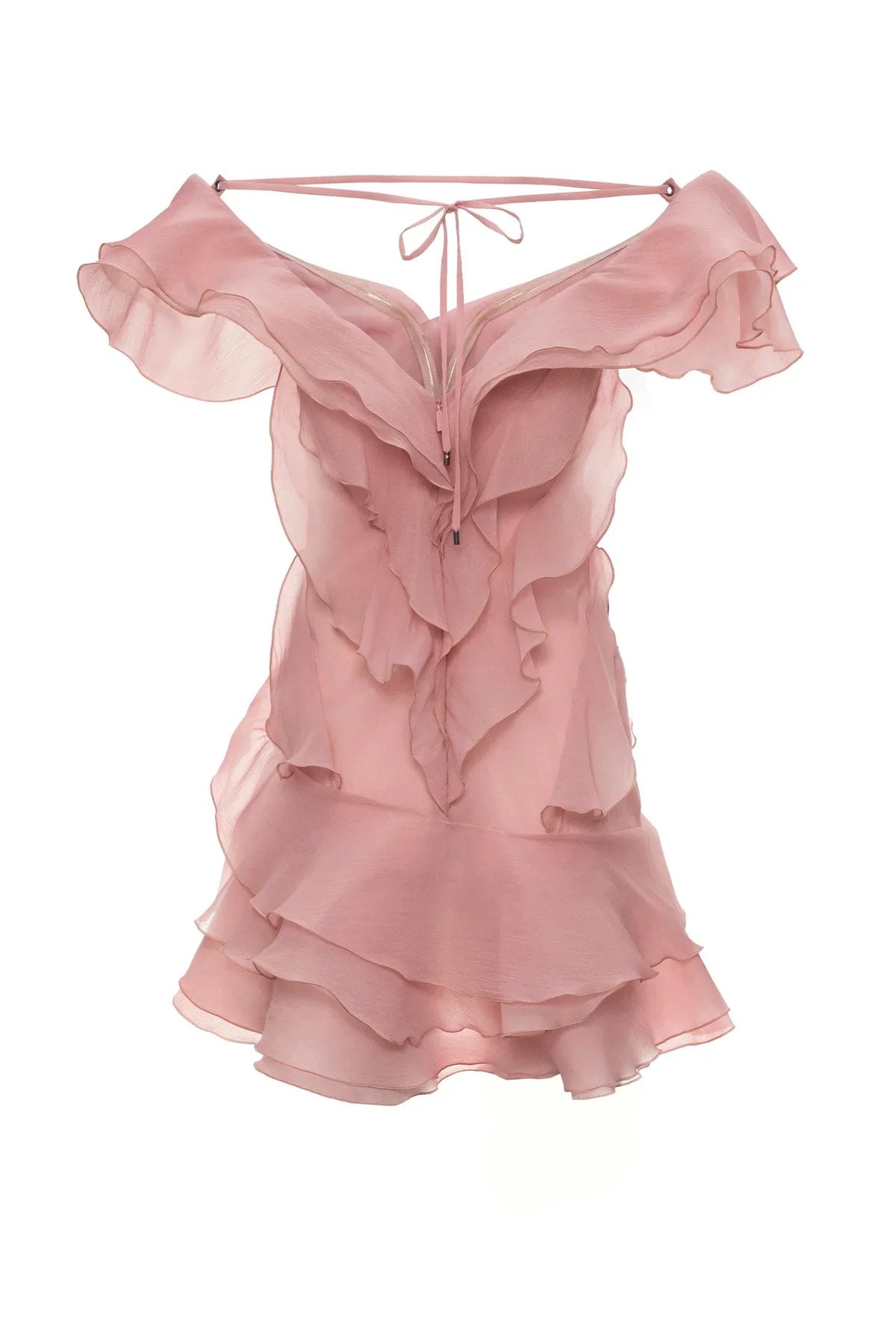 Jazlyn | Women's V-Neck Off-Shoulder Ruffled Mini Summer Dress