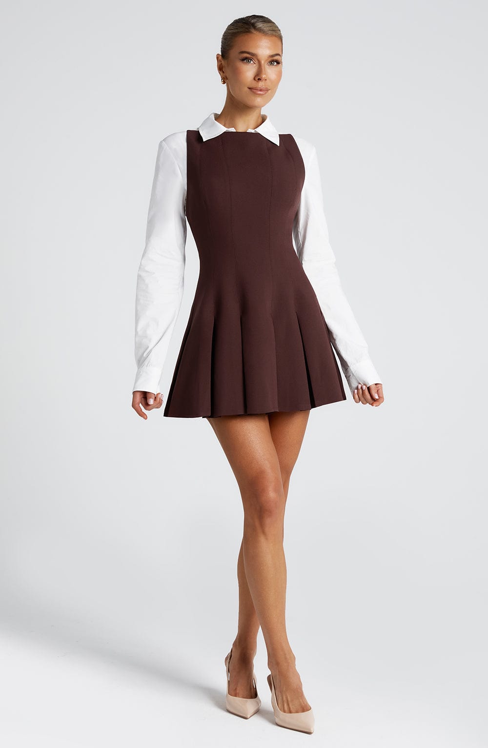 Lyra | Women's Sleeveless Flared Hem Elegant Basic Mini Dress