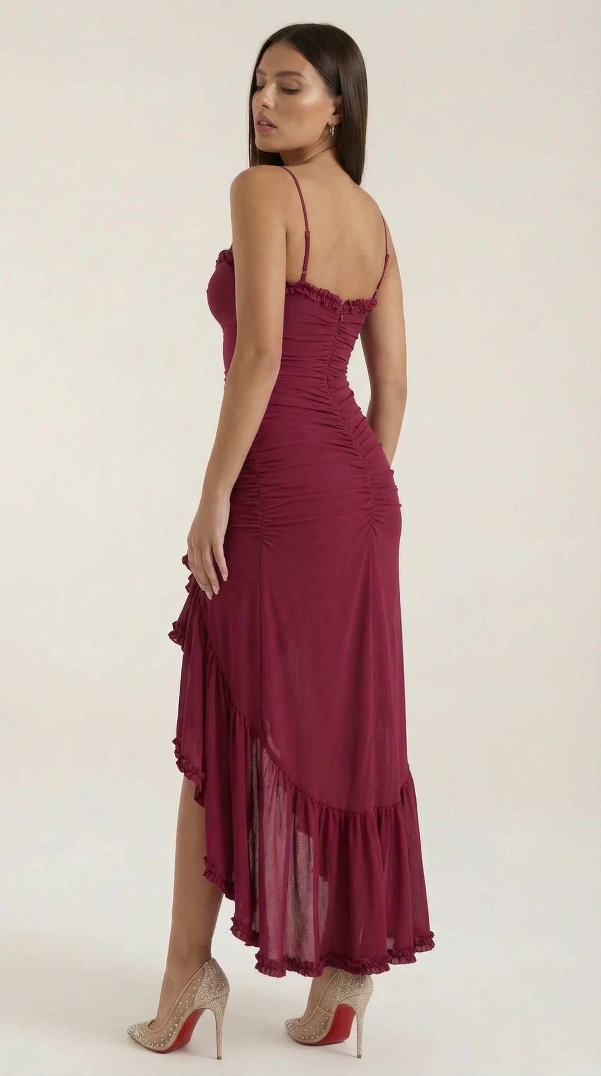 Phoebe | Women's Sleeveless Ruffle Maxi Autumn Wedding Guest Dress