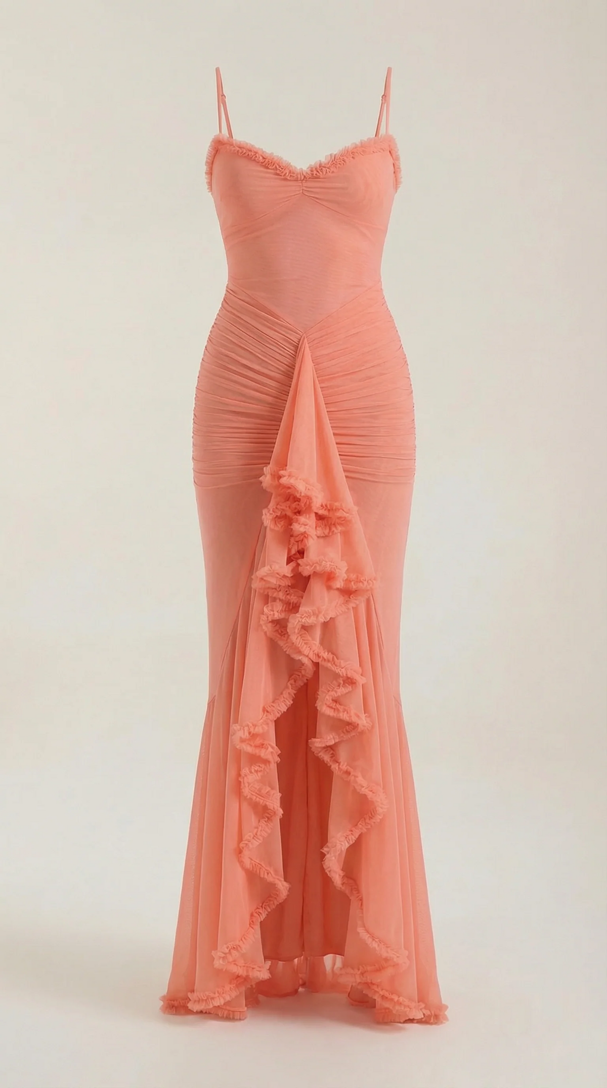 Phoebe | Women's Sleeveless Ruffle Maxi Autumn Wedding Guest Dress
