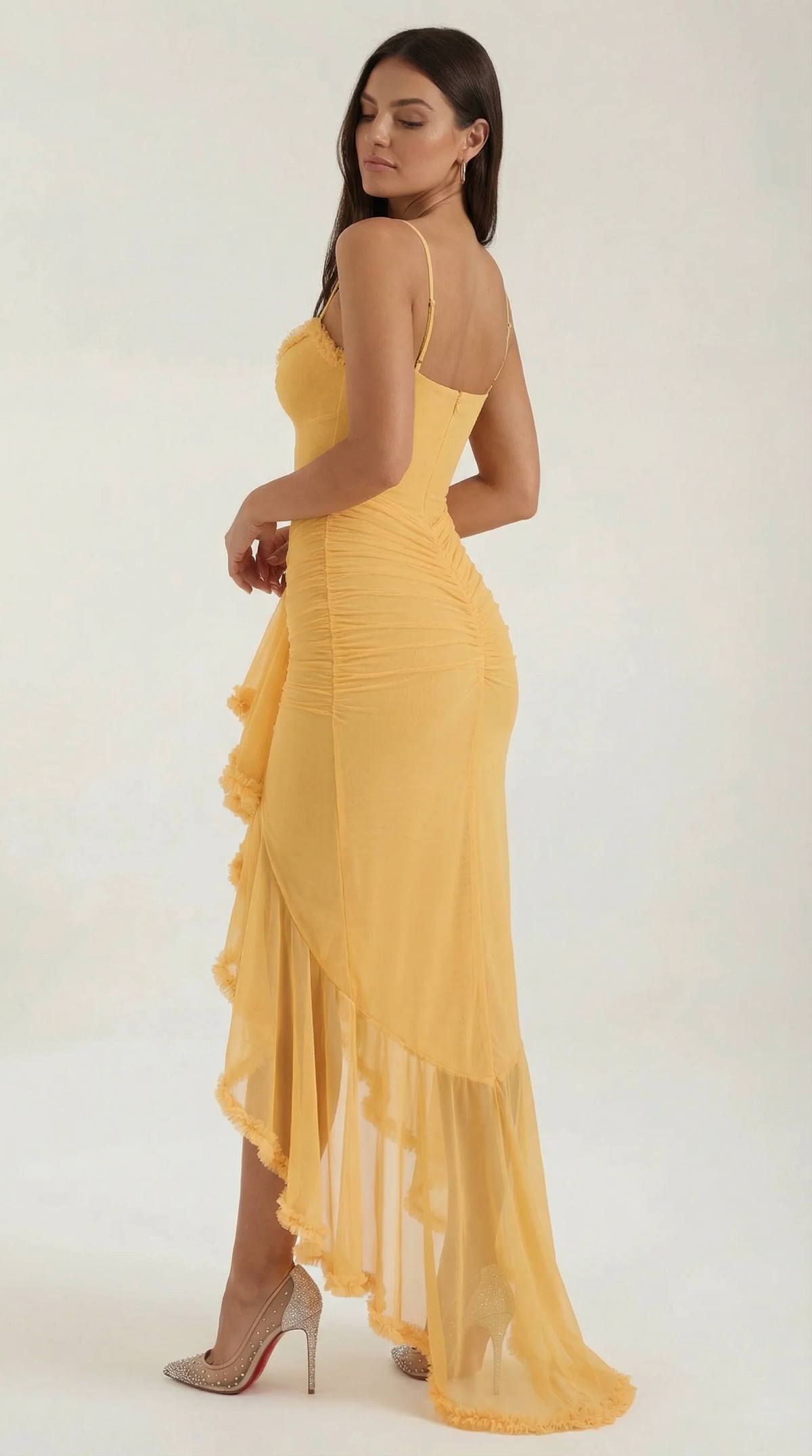 Phoebe | Women's Sleeveless Ruffle Maxi Autumn Wedding Guest Dress