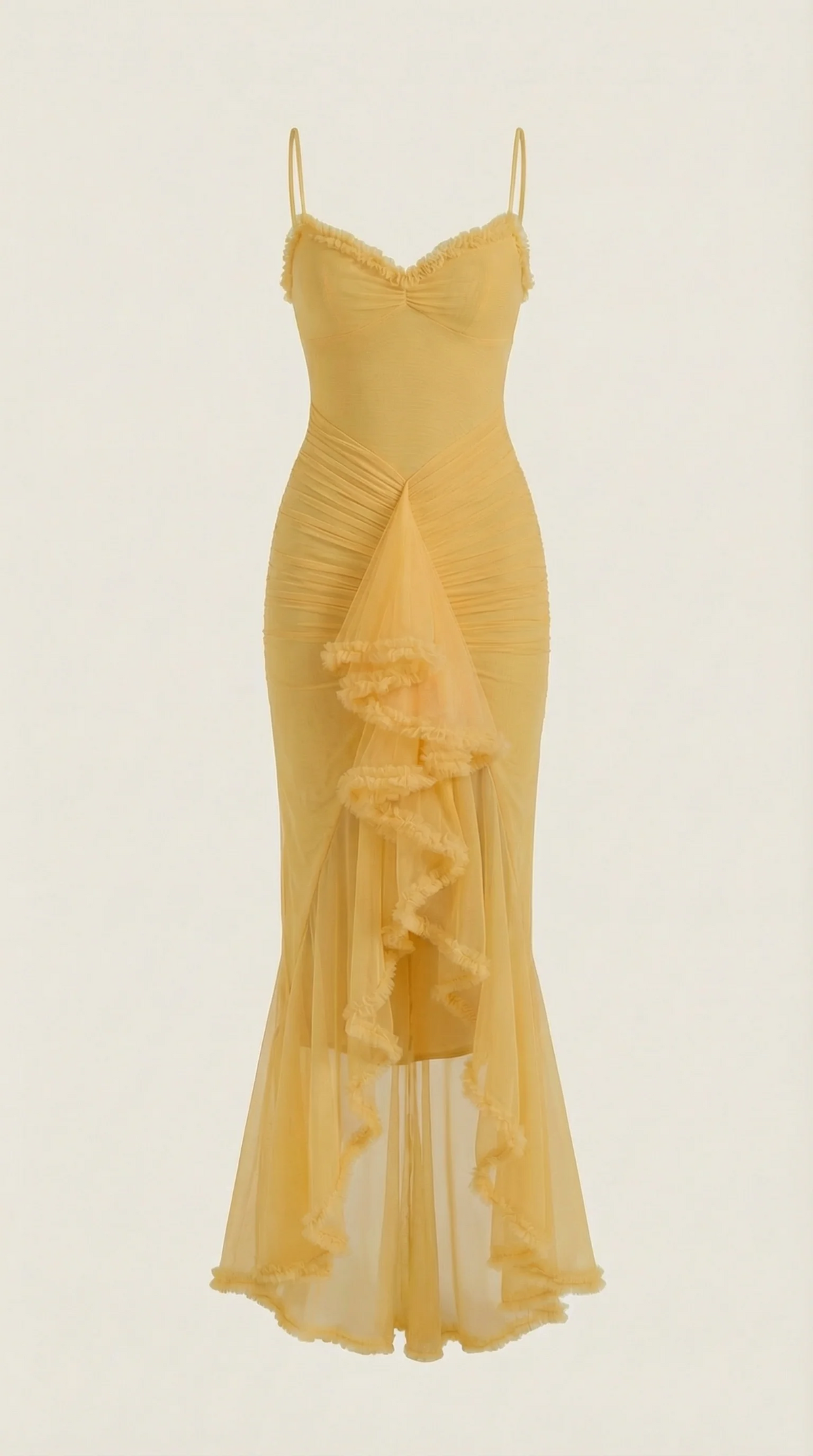 Phoebe | Women's Sleeveless Ruffle Maxi Autumn Wedding Guest Dress