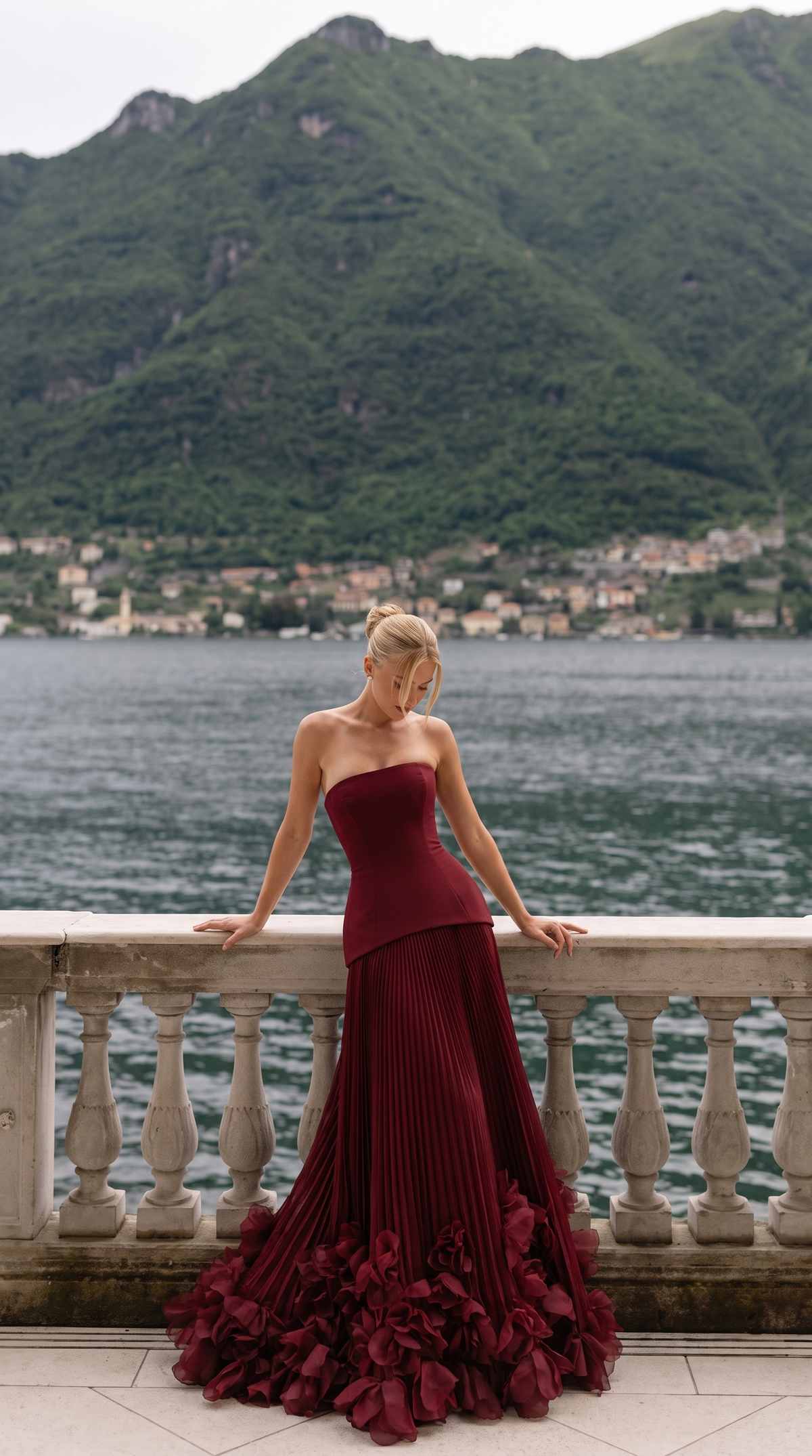 Prairie | Women's Corset Strapless Pleated Maxi Autumn Wedding Guest Dress