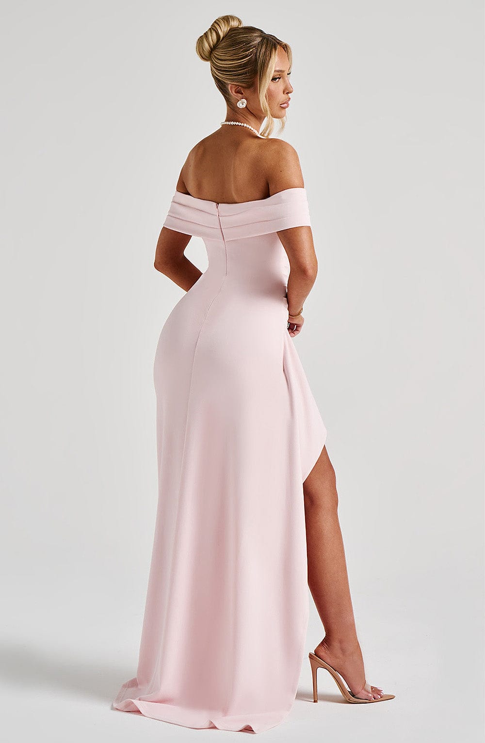 Zelda | Women's Ruched Bodice Side Draped Maxi Autumn Festive Party Dress
