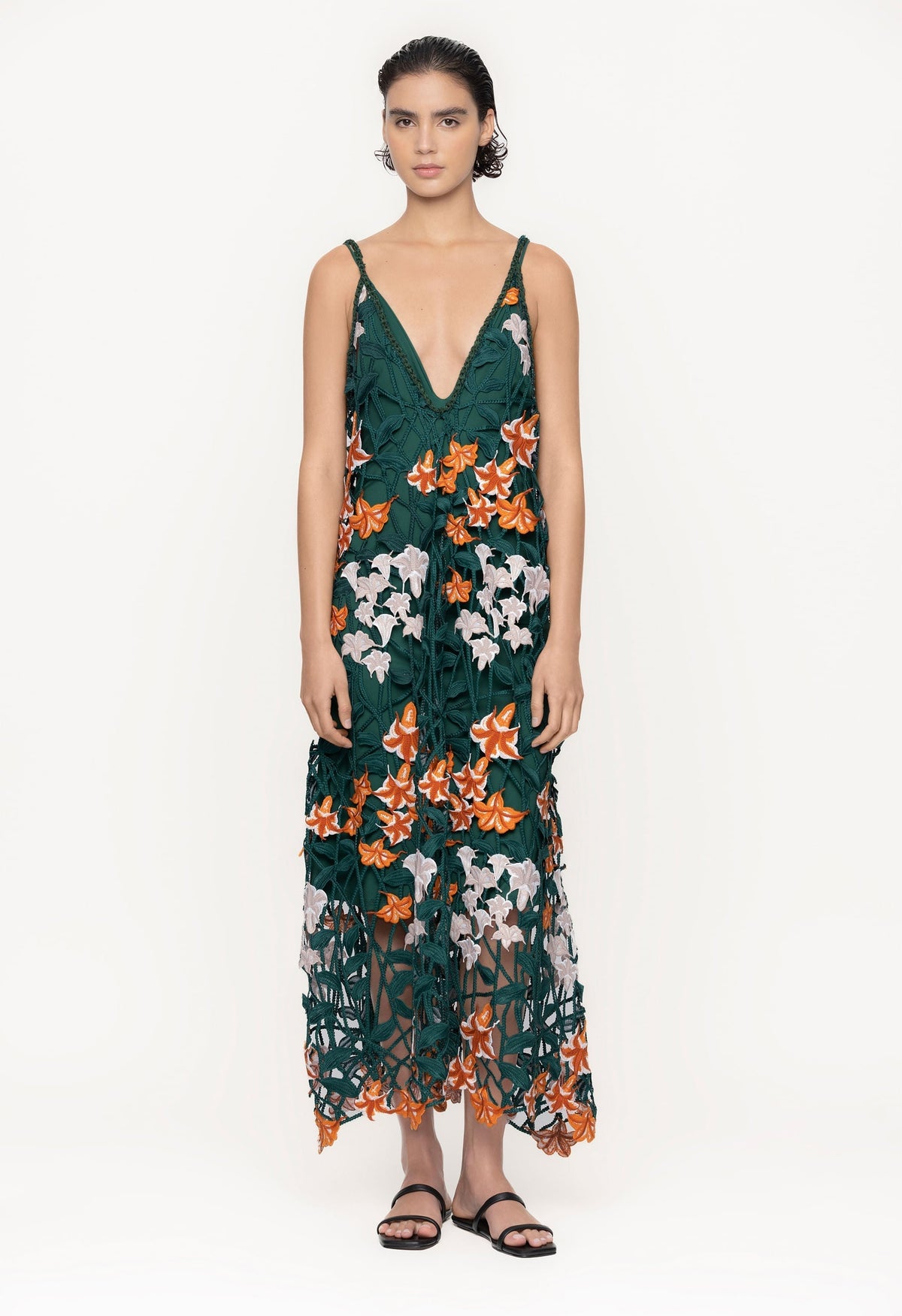 Hierbaluisa Sabanero Nocturno Crochet Maxi Dress
