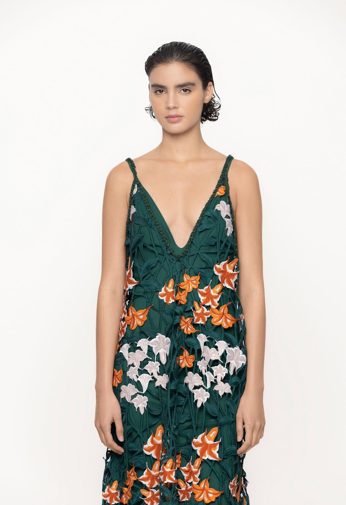 Hierbaluisa Sabanero Nocturno Crochet Maxi Dress