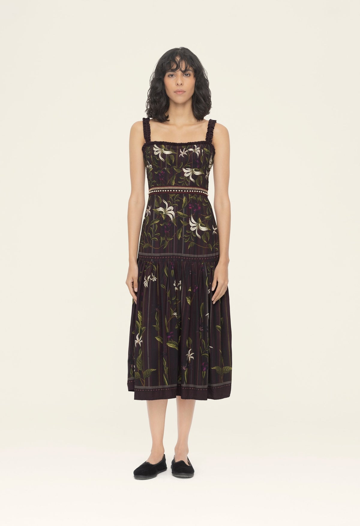 Níspero Café Midi Dress