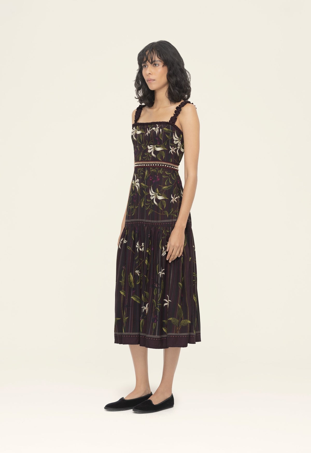 Níspero Café Midi Dress