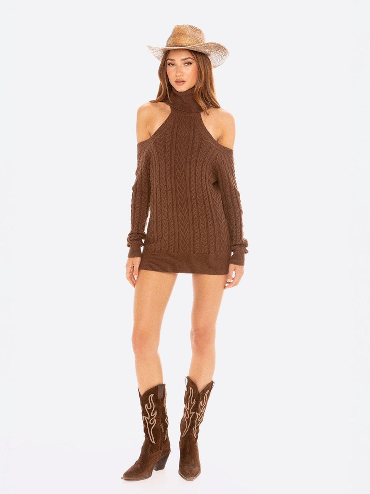 Margo Knit Dress (Brown) (Final Sale)