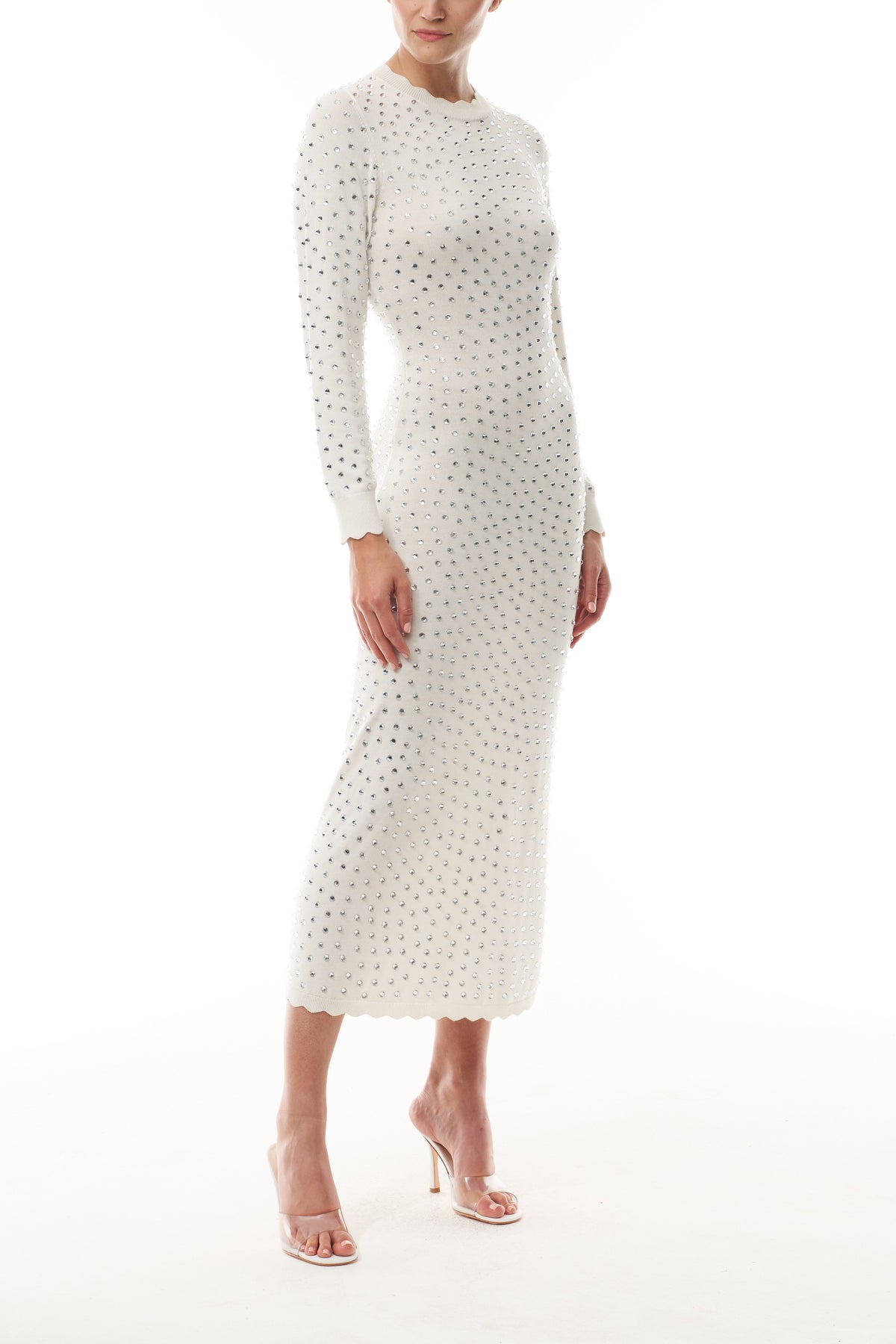 Long Sleeve Crystal Dress