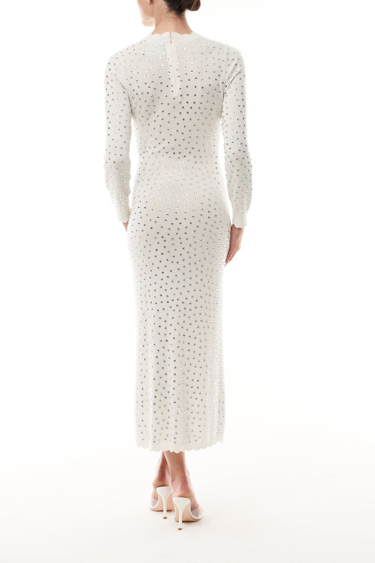 Long Sleeve Crystal Dress