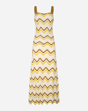 Marea Crochet Maxi Dress | Golden