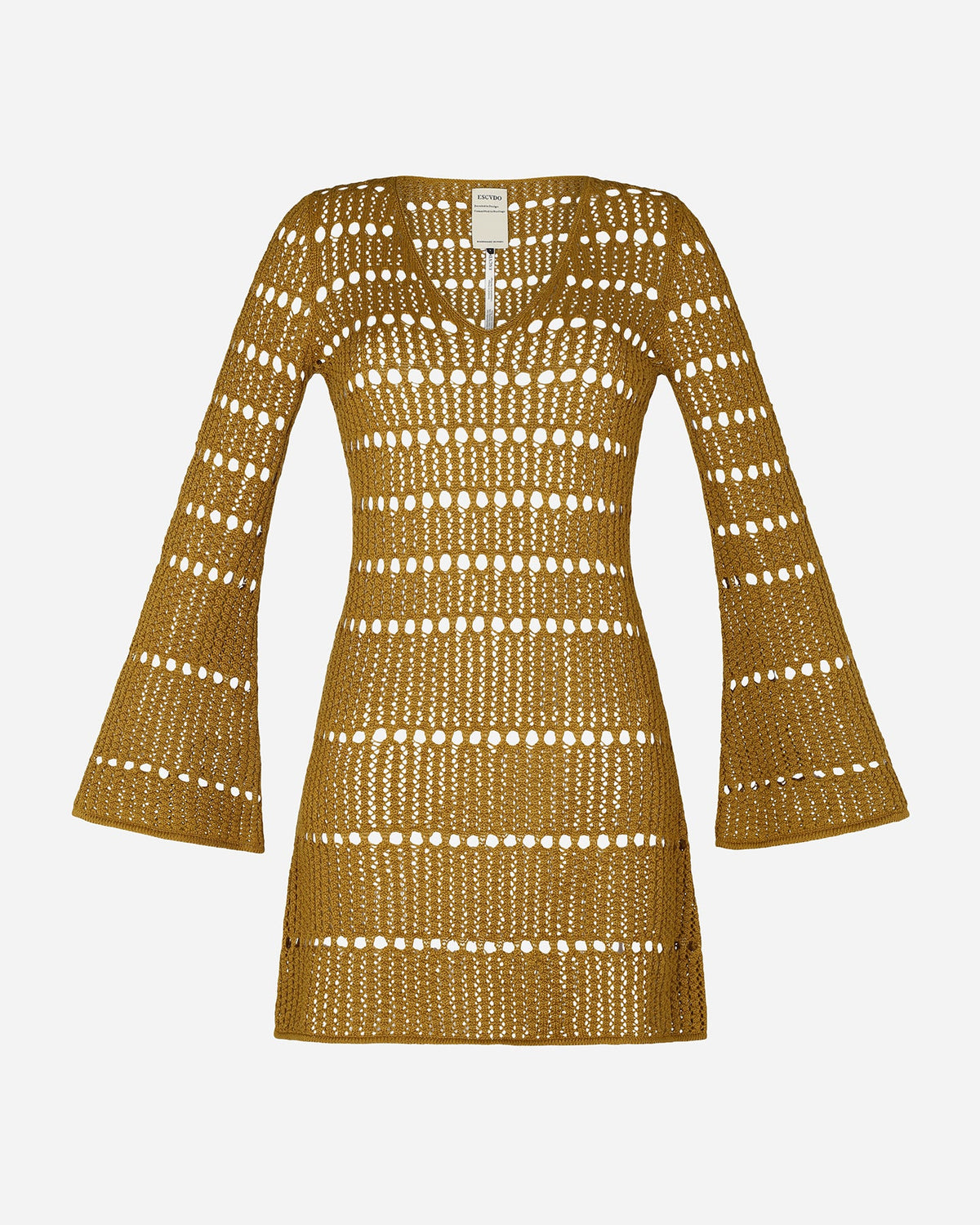 Mishi Knitted Mini Dress | Golden