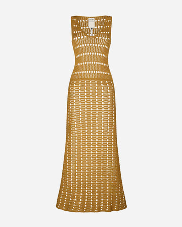 Mishi Sleevless Midi Dress | Golden