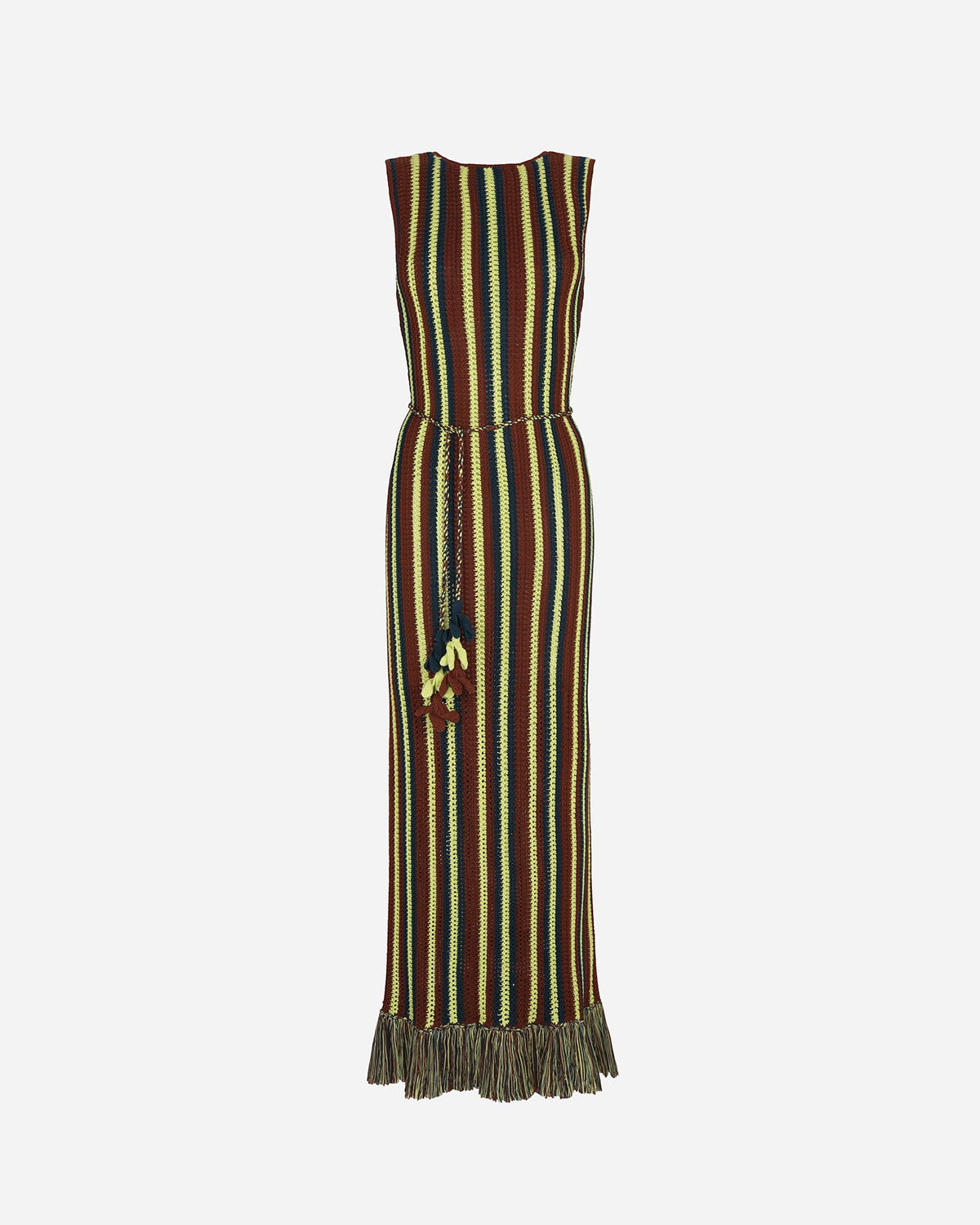 Misti Sleeveless Midi Dress | Matcha/ Brown