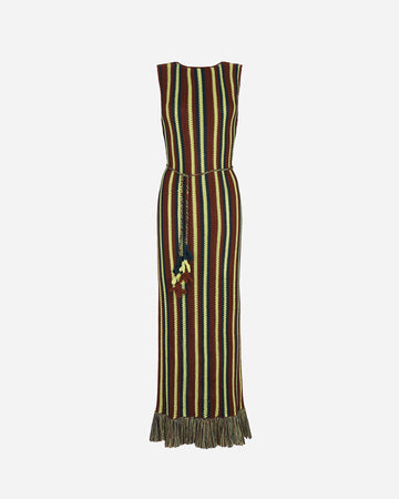 Misti Sleeveless Midi Dress | Matcha/ Brown