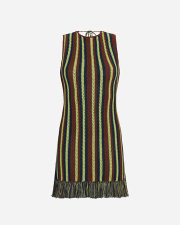 Misti Mini Dress | Matcha/ Brown