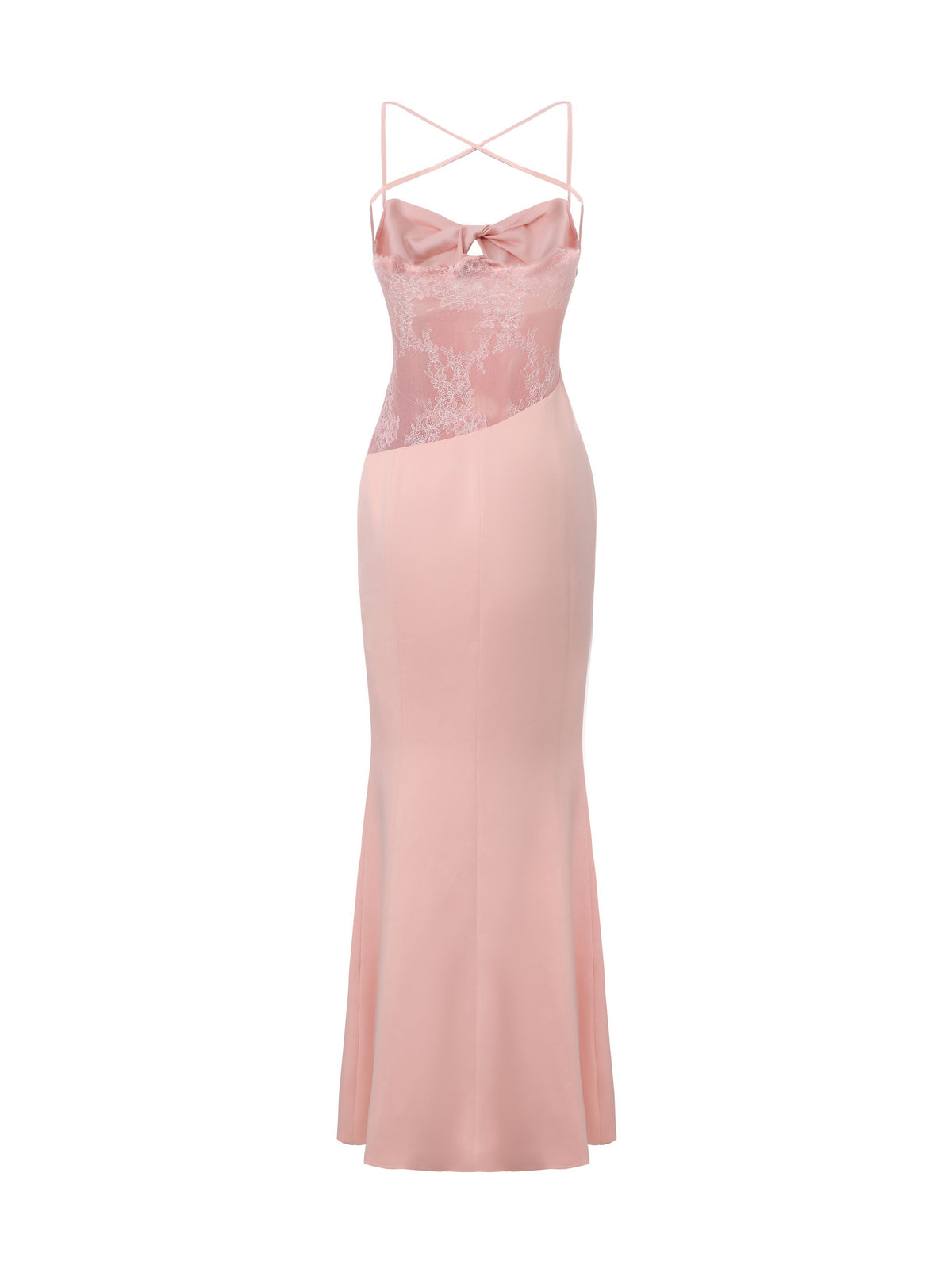 Brielle Twist-Front Peach Pink Dress