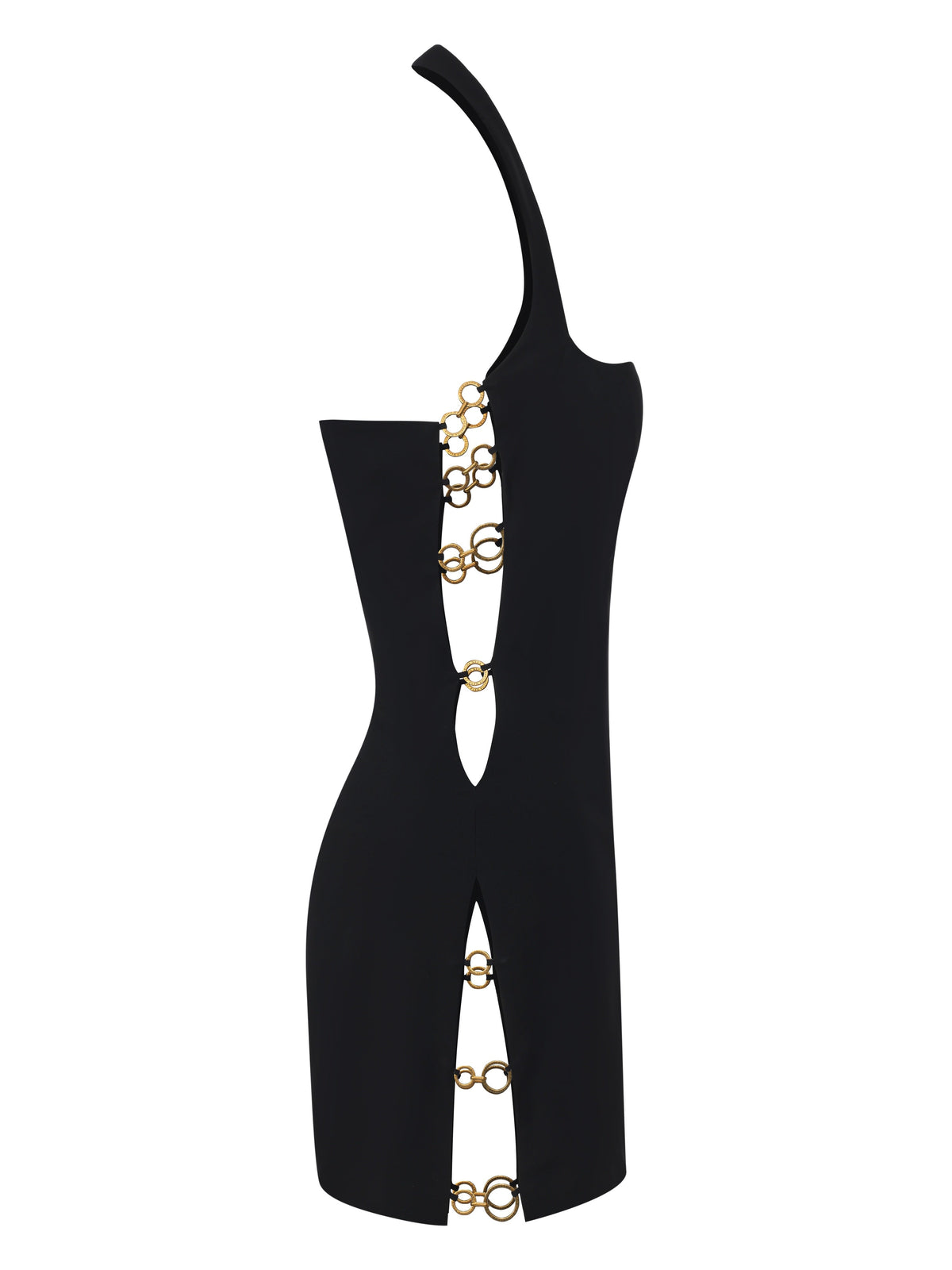 Sabina Ring-Cutout Black Dress