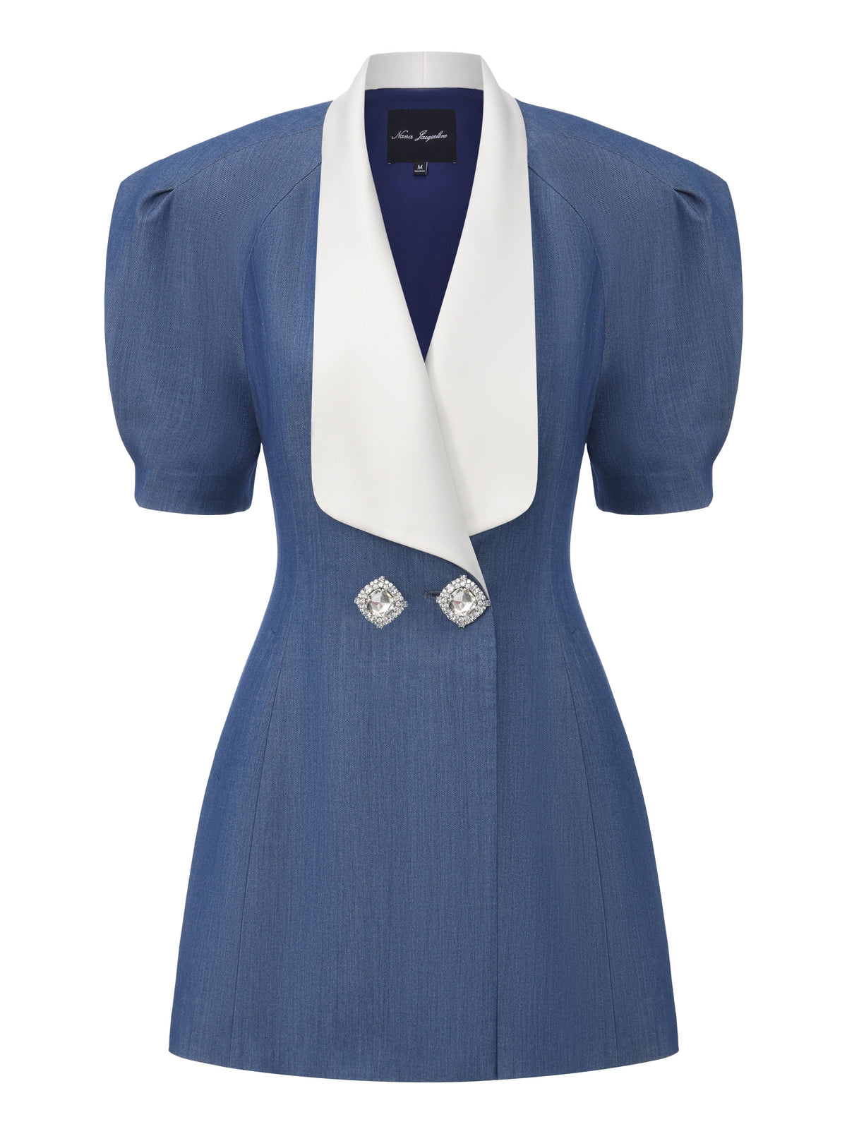 Alia Puff Sleeve Blue Dress (Final Sale)