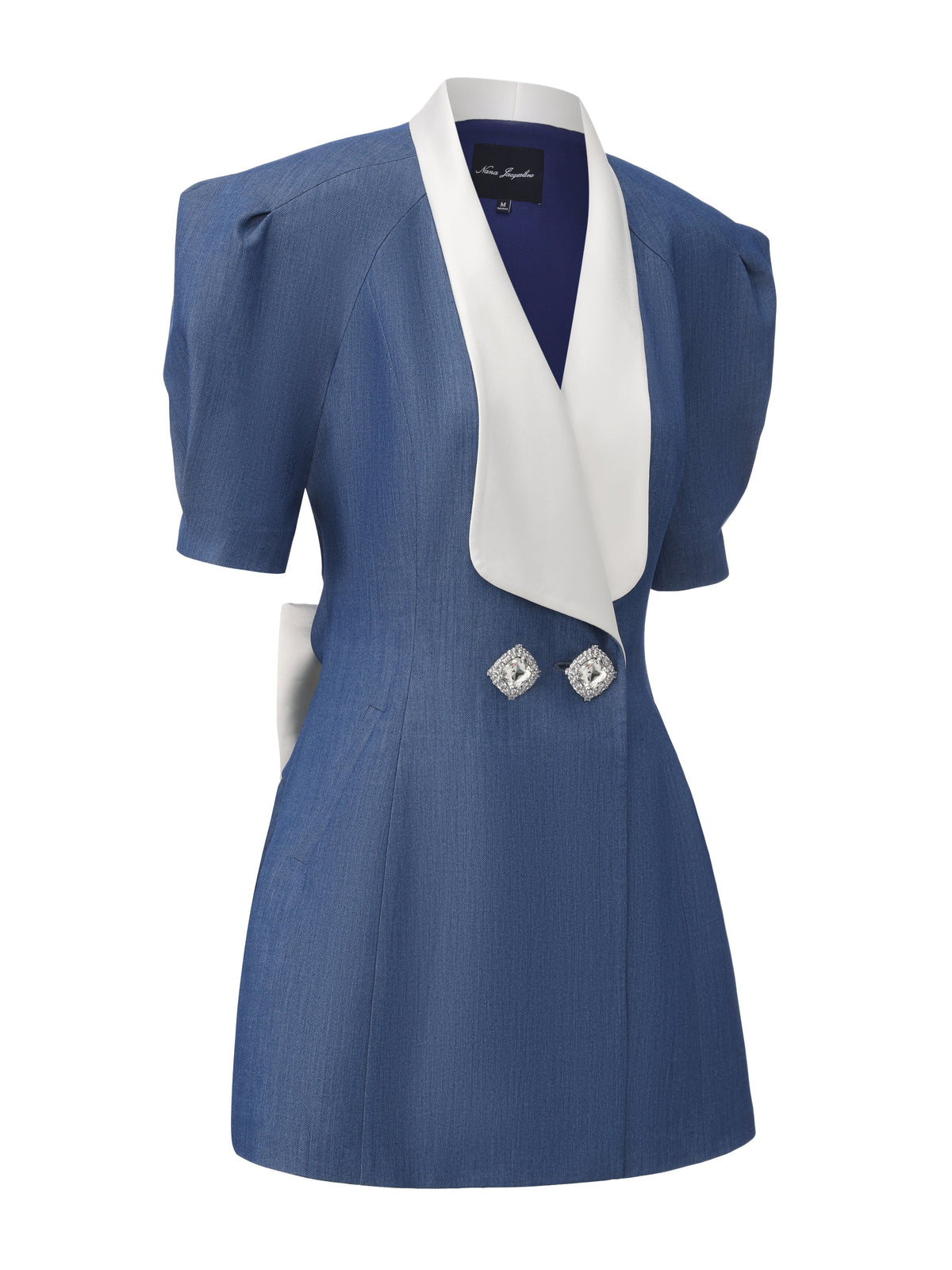 Alia Puff Sleeve Blue Dress (Final Sale)