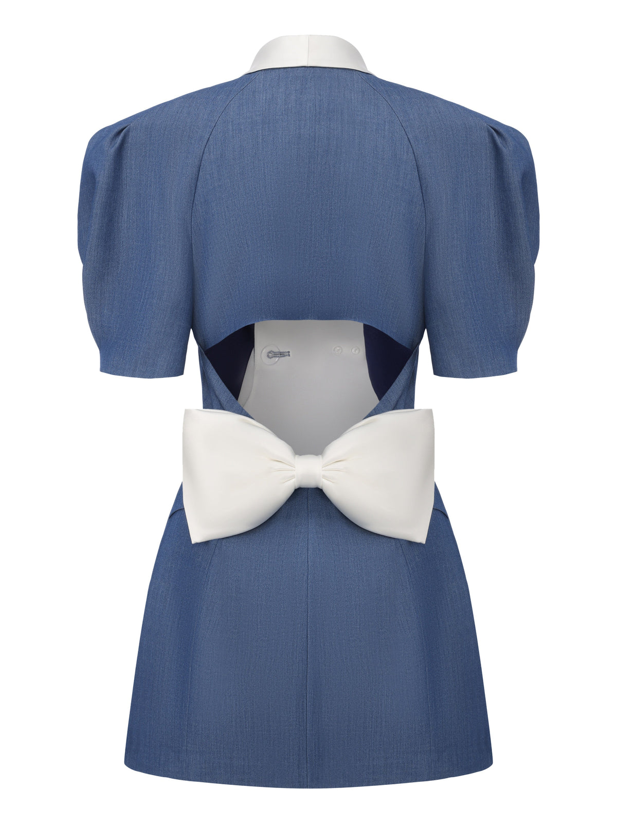 Alia Puff Sleeve Blue Dress (Final Sale)