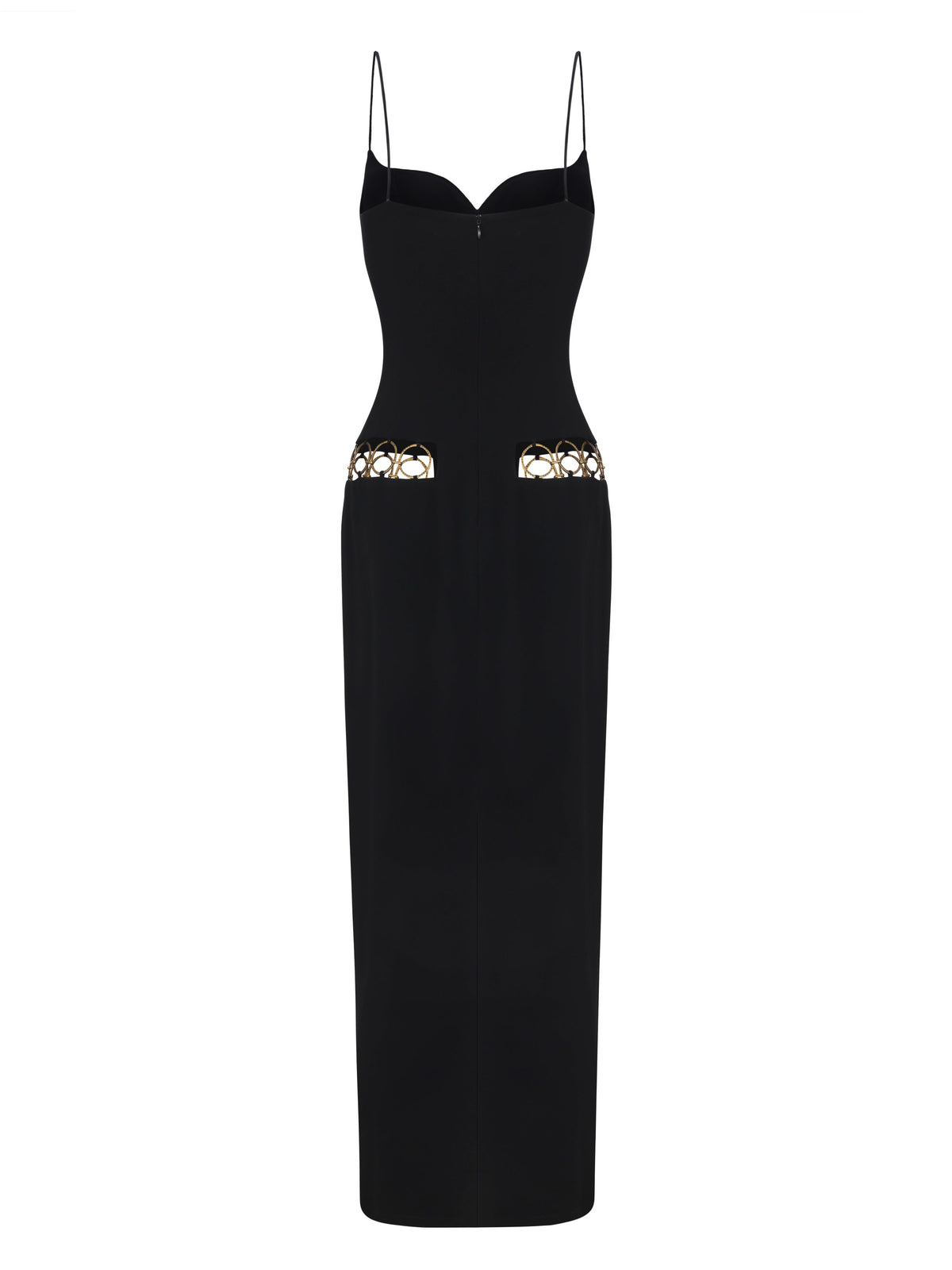 Luciana Ring-Cutout Black Dress