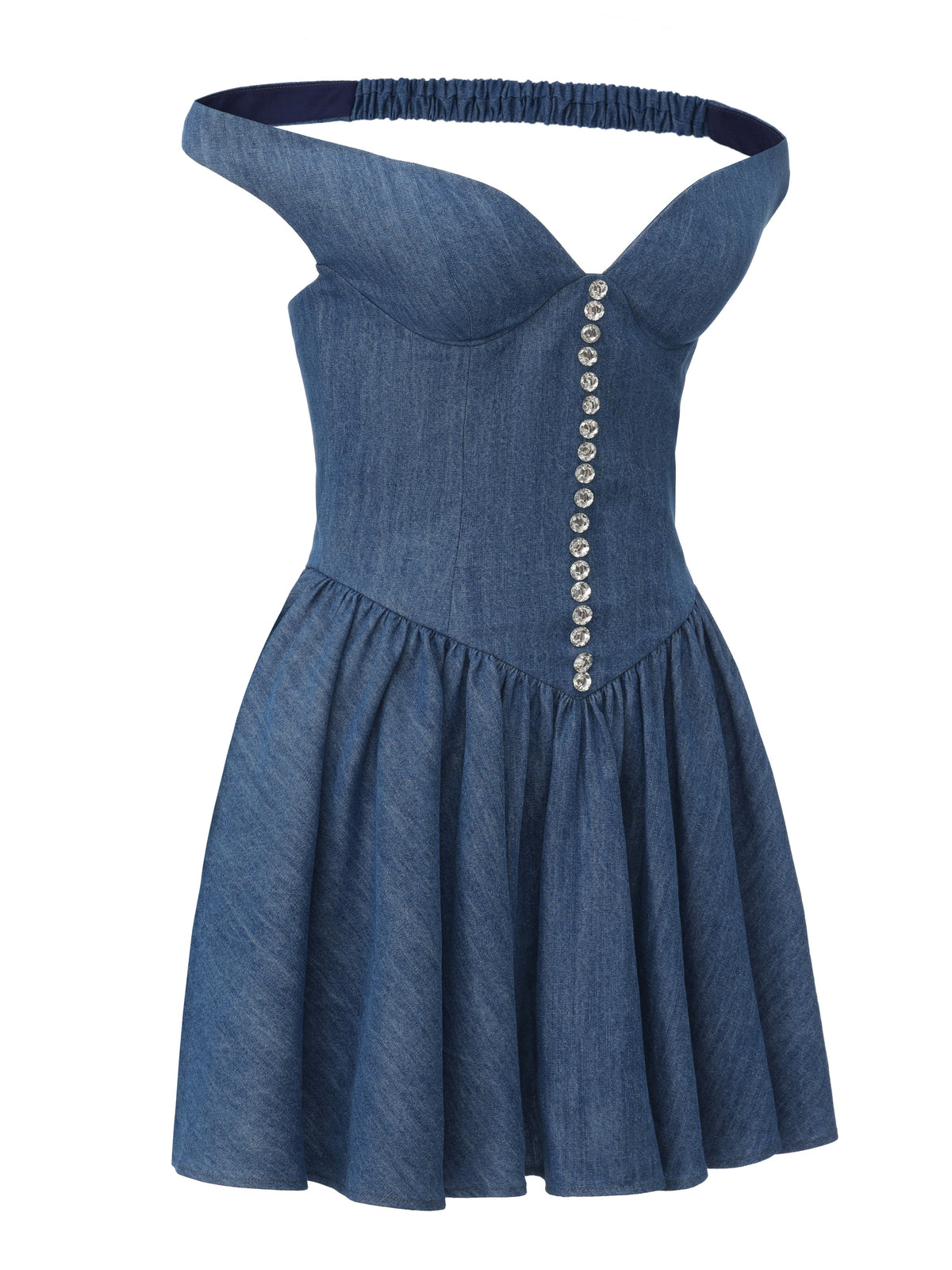Isabela Off-Shoulder Blue Dress