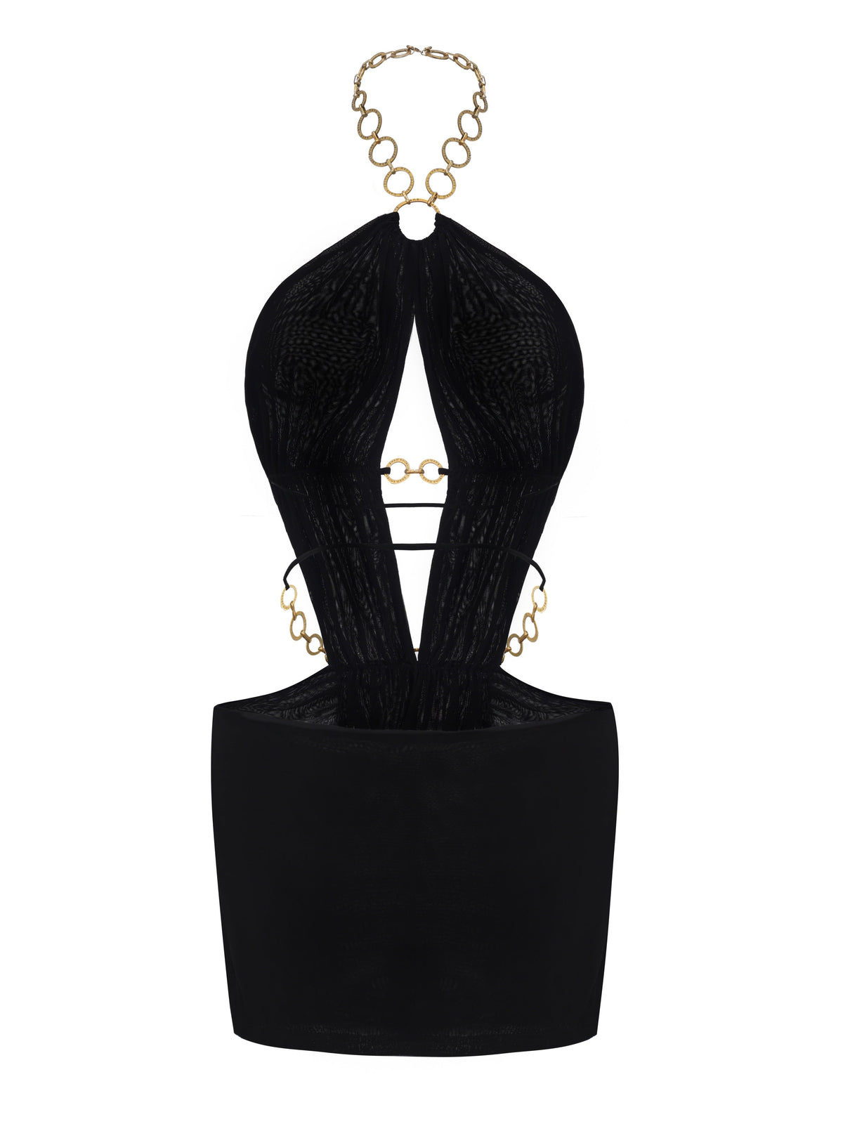 Oriana Open-Back Black Dress
